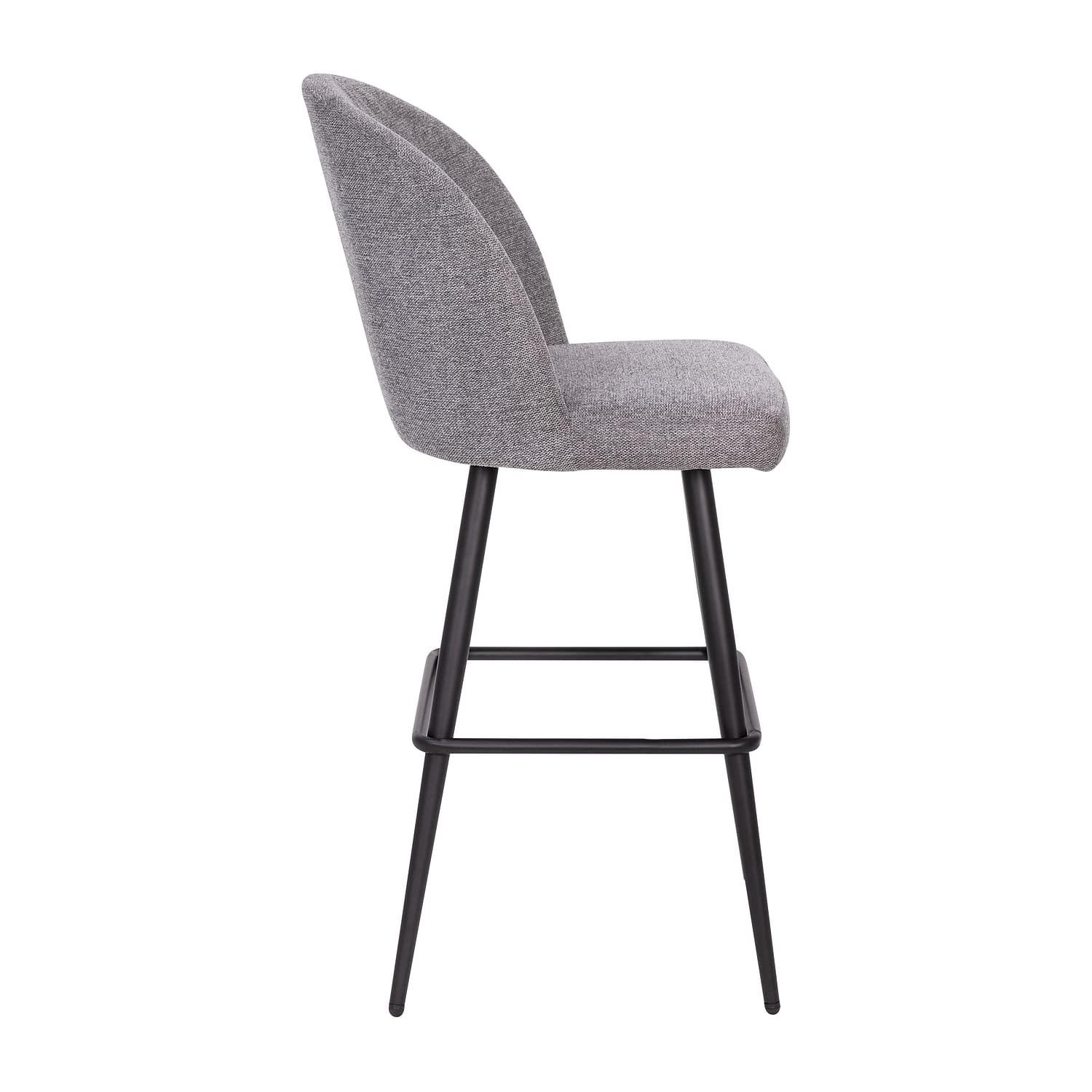 Flash Furniture Lyla Commercial Grade Modern Armless Barstools with Contoured Backrest, Steel Frame and Integrated Footrest - Set of 2