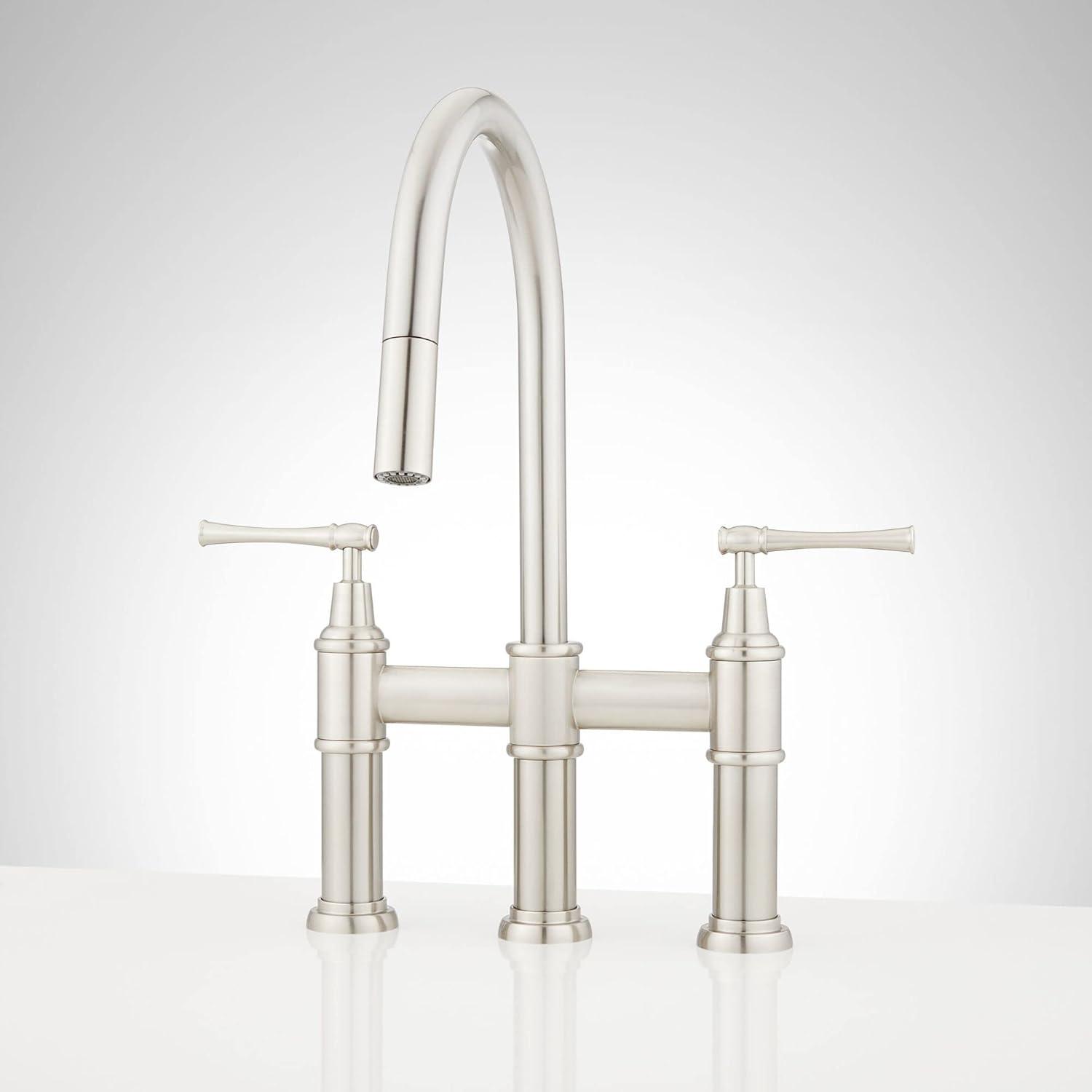 Hurston Pull Down Bridge Faucet with Accessories