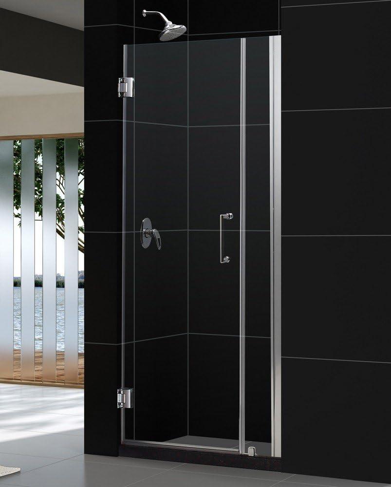DreamLine Unidoor 34" W x 72" H Hinged Frameless Shower Door with Clearmax™ Technology SHDR-20347210-01
