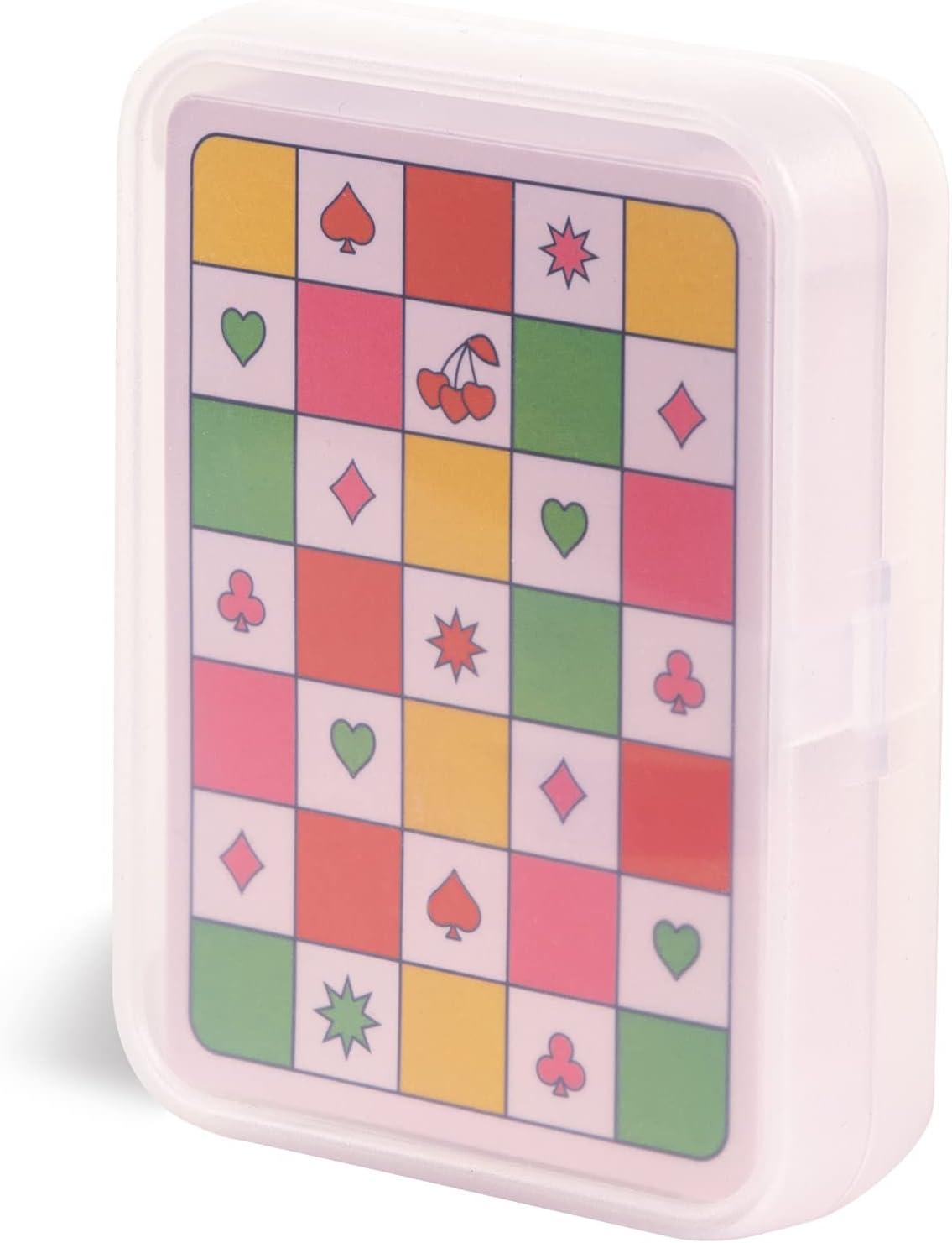 Colorful Waterproof Playing Cards with Plastic Storage Case