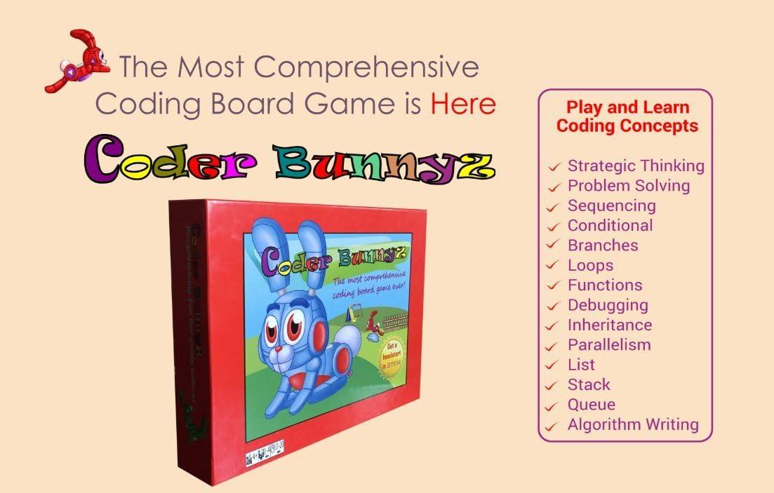 Coderbunnyz - the Most Comprehensive Coding Game Ever! Stem Education Toy and Gift for Girls and Boys Ages 4 - 104! No Prior Coding Experience Required. Learn and Play with Computer Programming today.