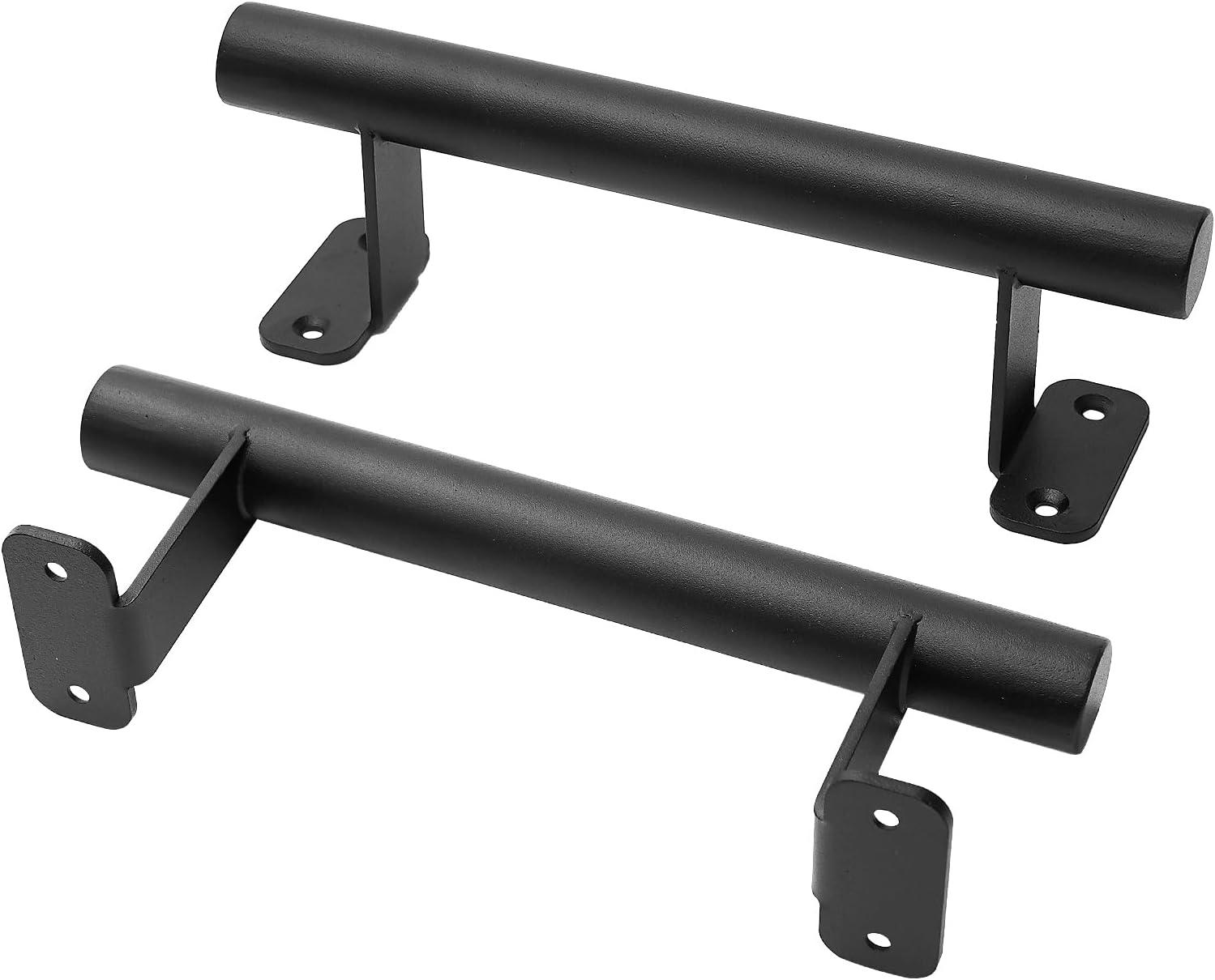 9'' Sliding Barn Door Handles Pack of 2, Black Powder Coated Iron Pull Handles for Gates, Garage, Outdoor Fence, Interior Closet Doors