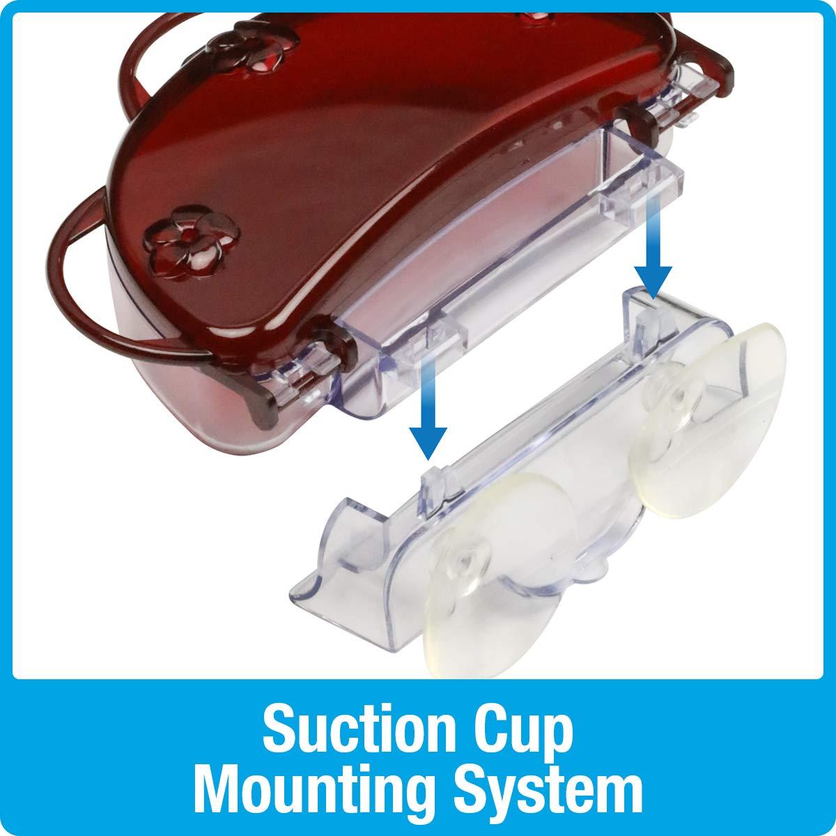 Nature's Way Traditional Red Window Flower Hummingbird Feeders - 8 Oz