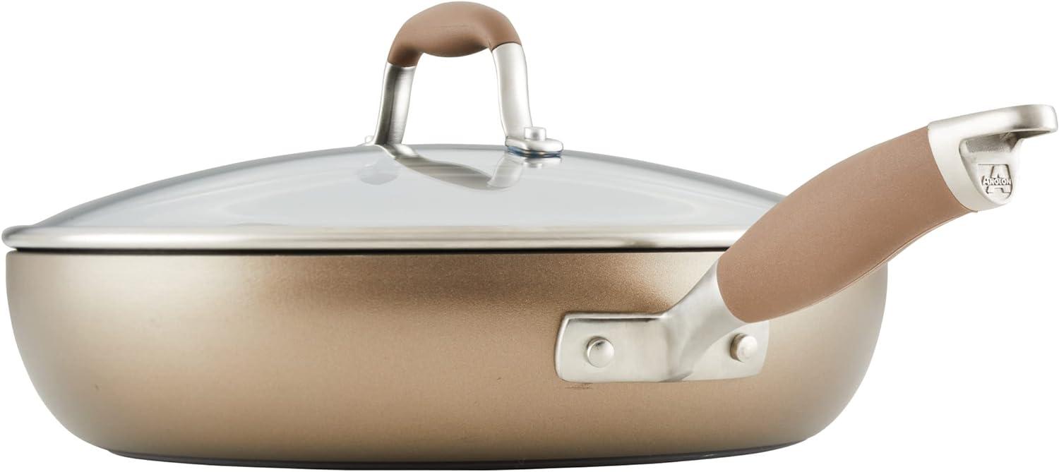 Anolon Advanced Home Hard Anodized Nonstick Ultimate Pan With Lid And Helper Handle