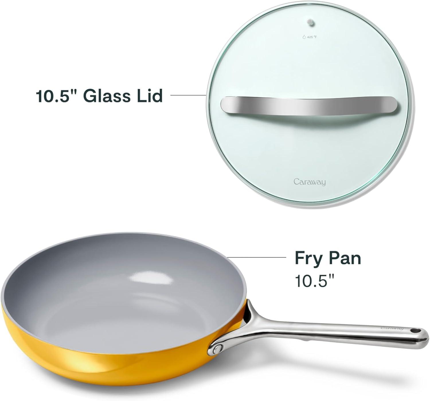 Marigold 10.5" Nonstick Ceramic Fry Pan with Stainless Steel Handle