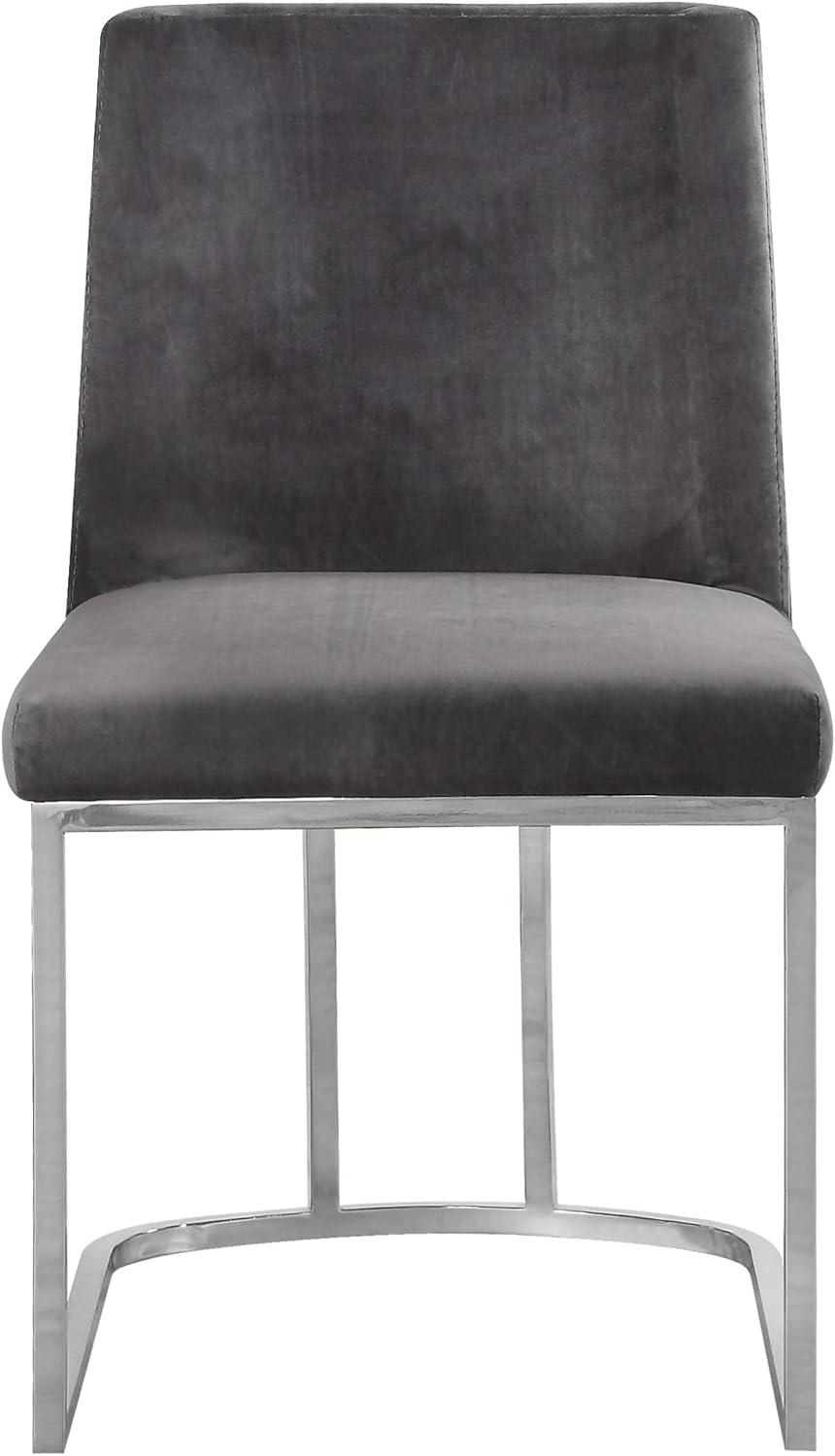 Meridian Furniture Heidi Gray Velvet Dining Chair (Set of 2)