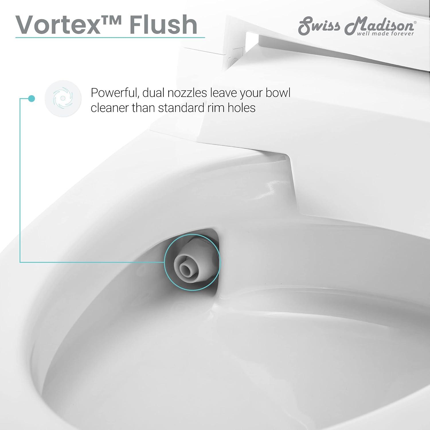 Hugo Smart Tankless Elongated Toilet, Touchless VortexÂ Dual-Flush 1.1/1.6 gpf