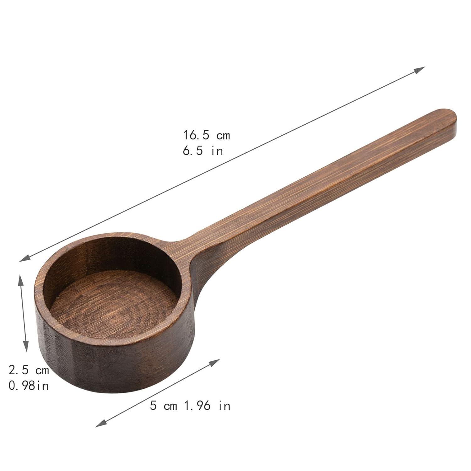 Bamboo Coffee Scoop Long Handle Measuring Scoop for Glass Food Jars