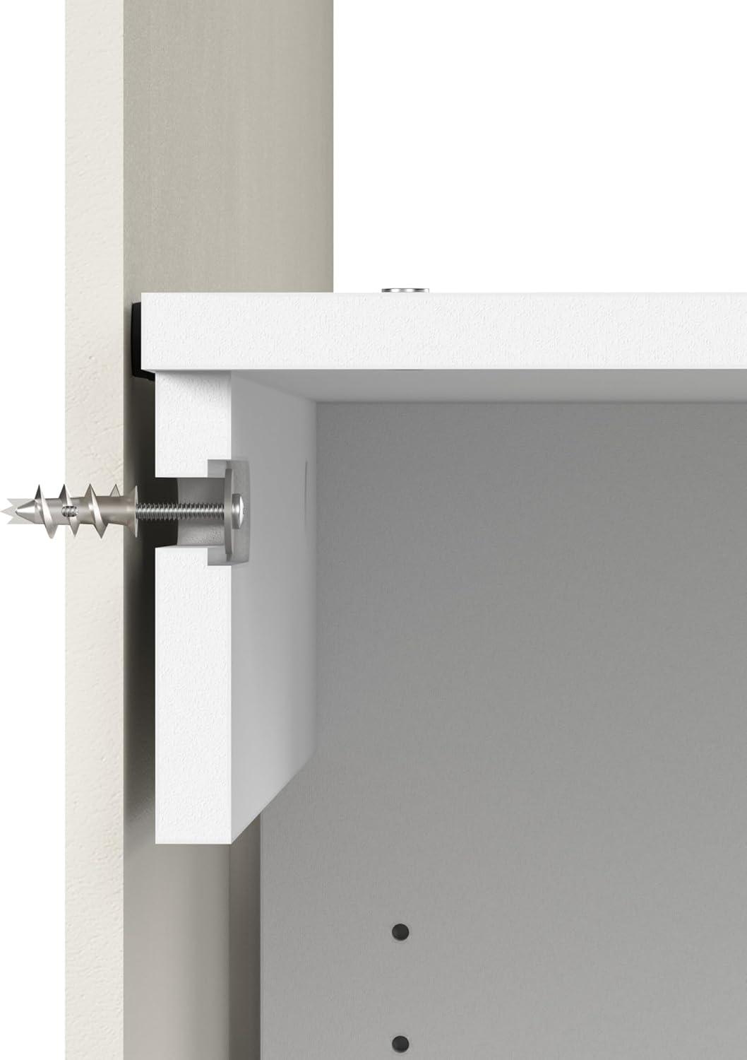 Bestar Carina 24W Closet Organizer With Shoe Shelves, Clothing Rods And Cubbies