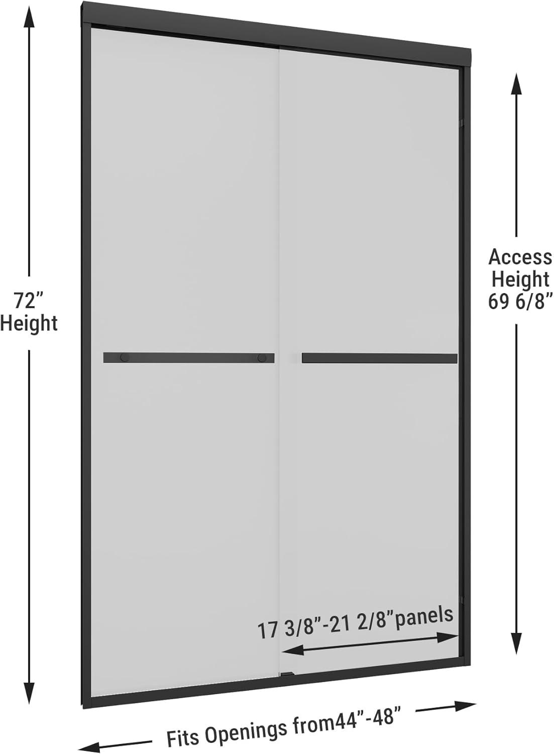 EASTANA Semi-frameless bypass bathroom sliding door AADSH6269LL