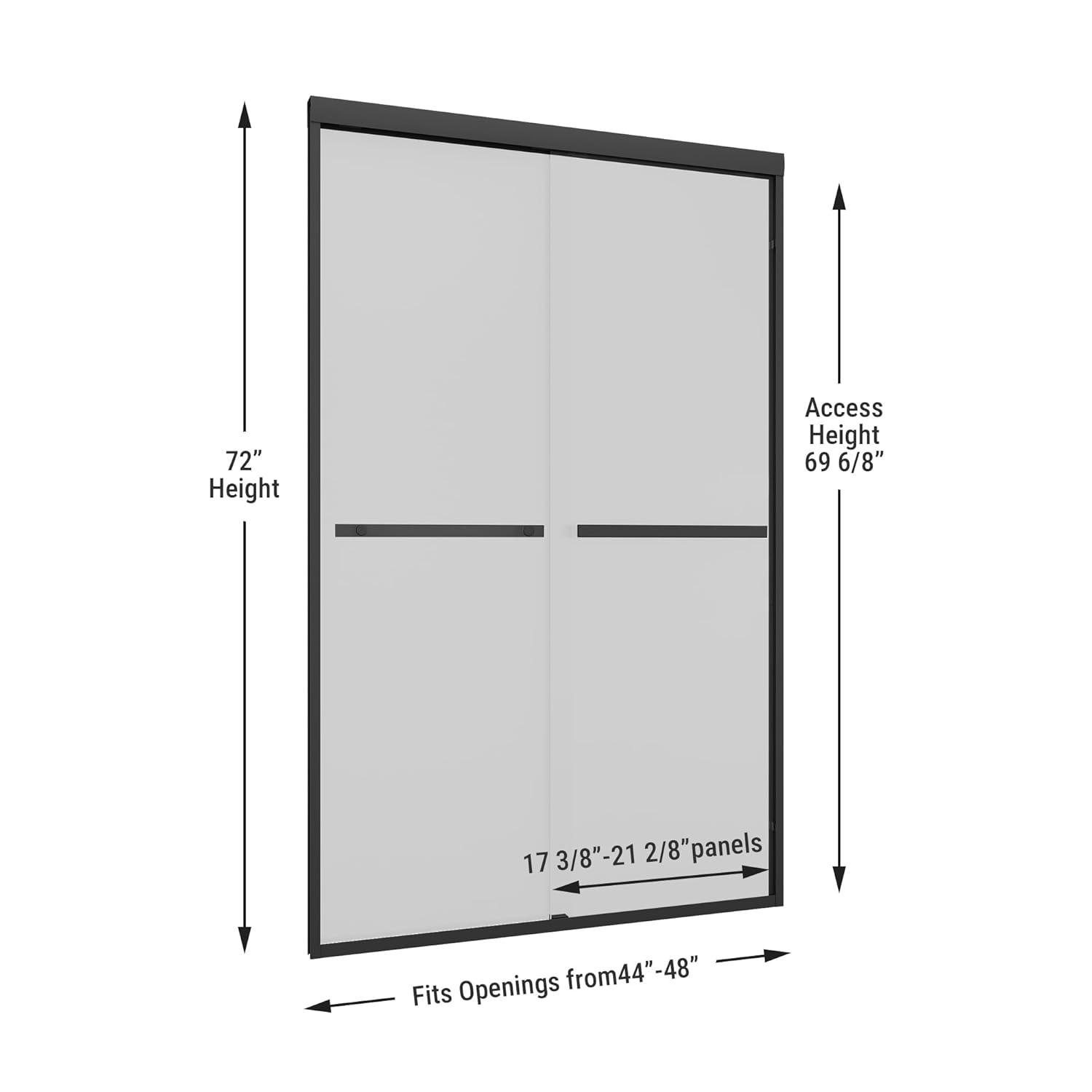 EASTANA Semi-frameless bypass bathroom sliding door AADSH6269LL
