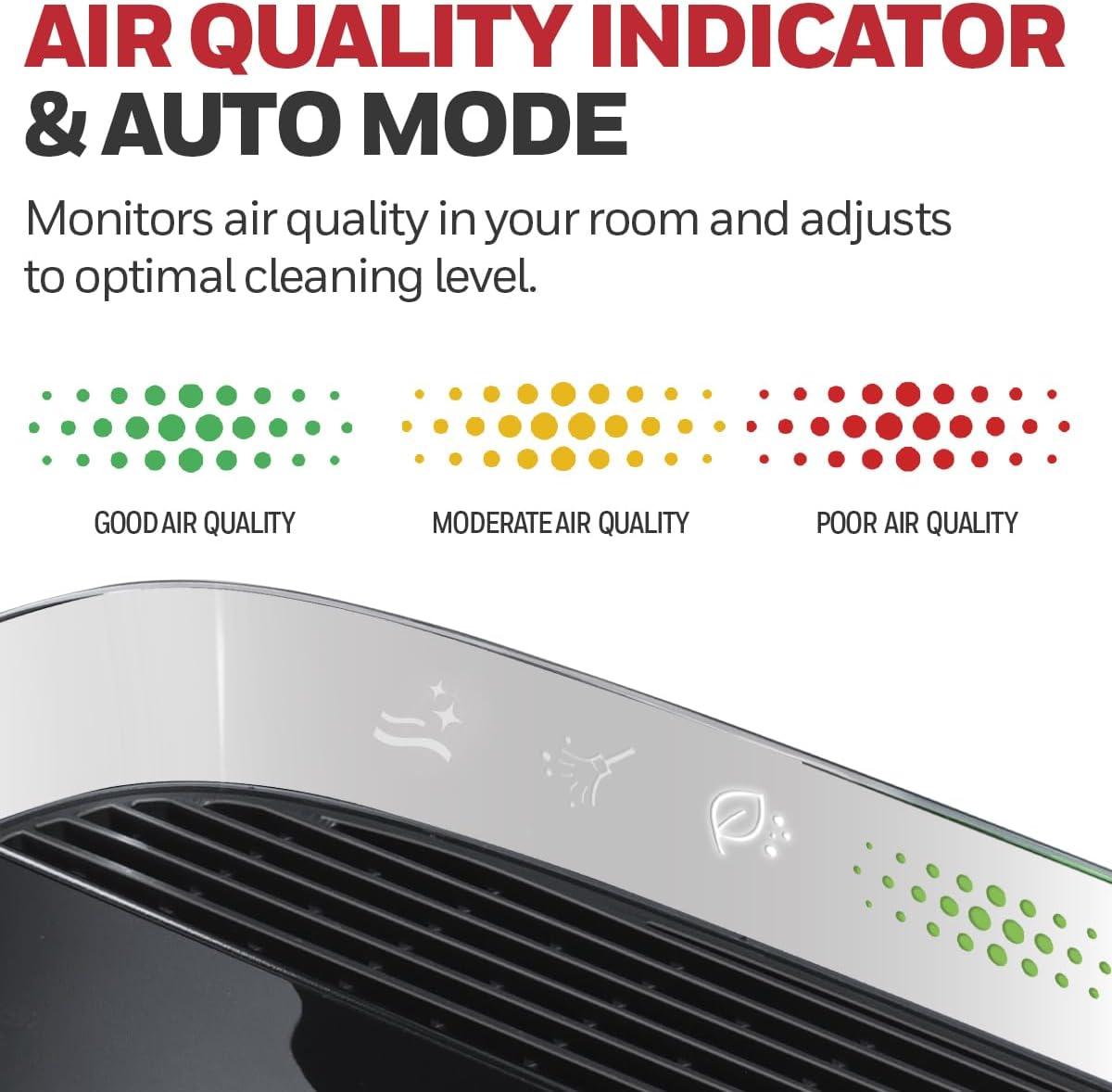 Honeywell Air Purifier, HPA5300B, 500 sq ft, HEPA Filter,  Allergen+ Plus, Smoke, Pollen, Dust Reducer