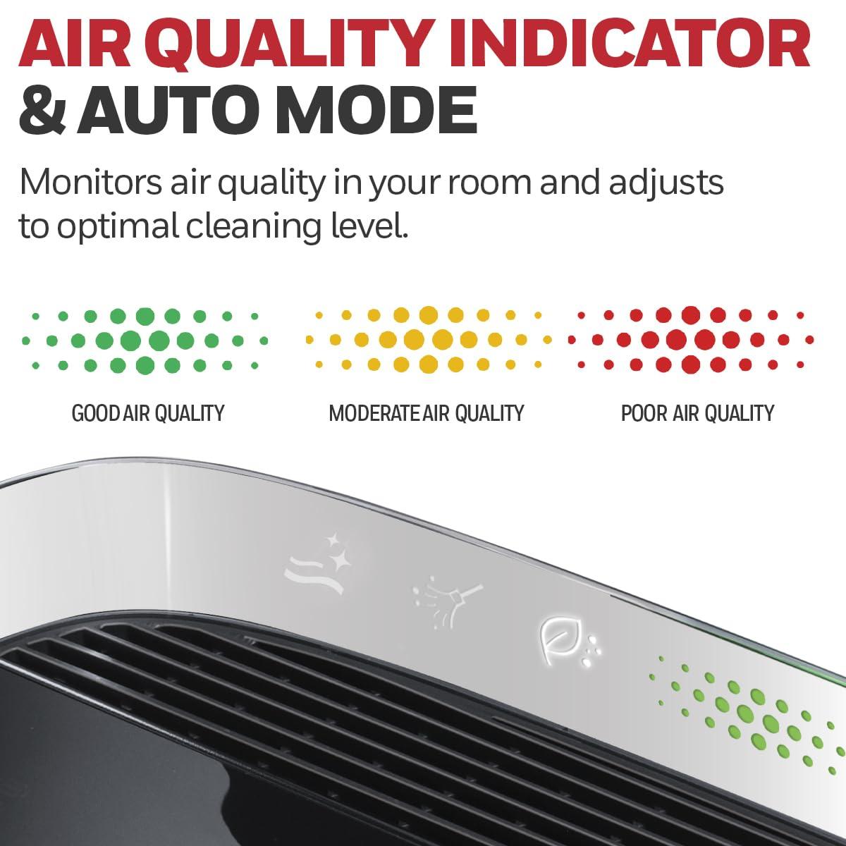 Honeywell Air Purifier, HPA5300B, 500 sq ft, HEPA Filter,  Allergen+ Plus, Smoke, Pollen, Dust Reducer