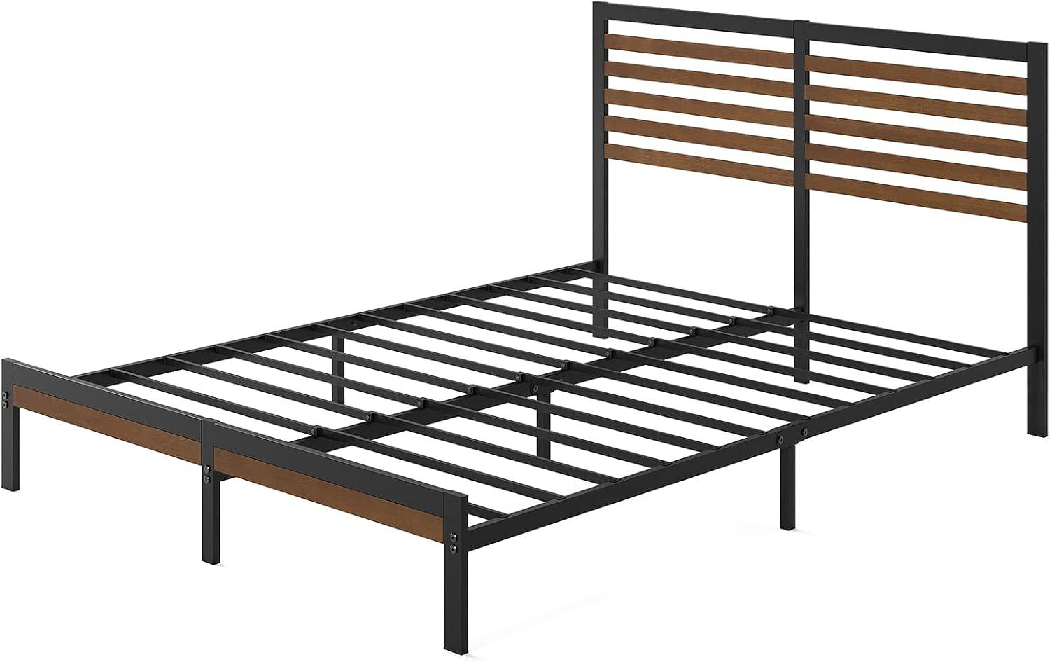 Zinus 35" Kai Bamboo and Metal Platform Bed Frame, Queen