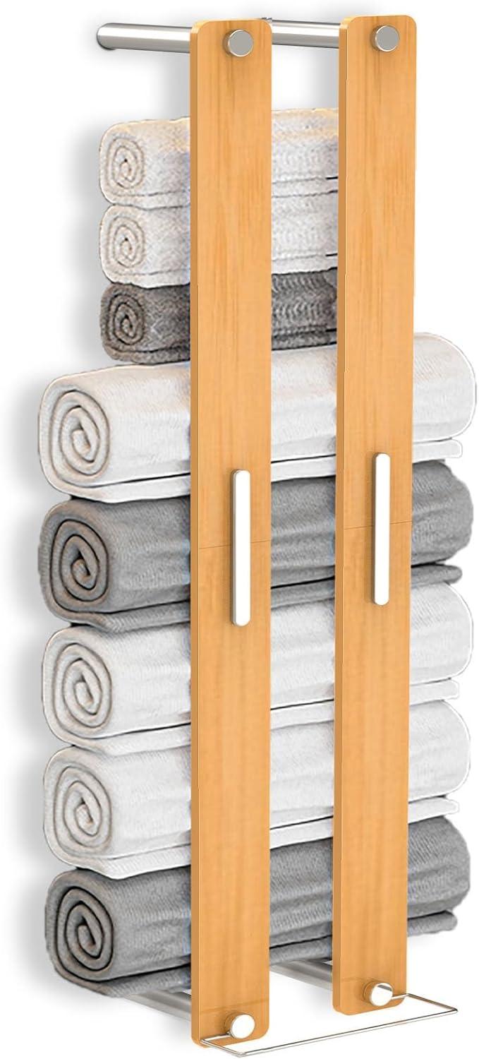 Wood 2 Wall Towel Rack