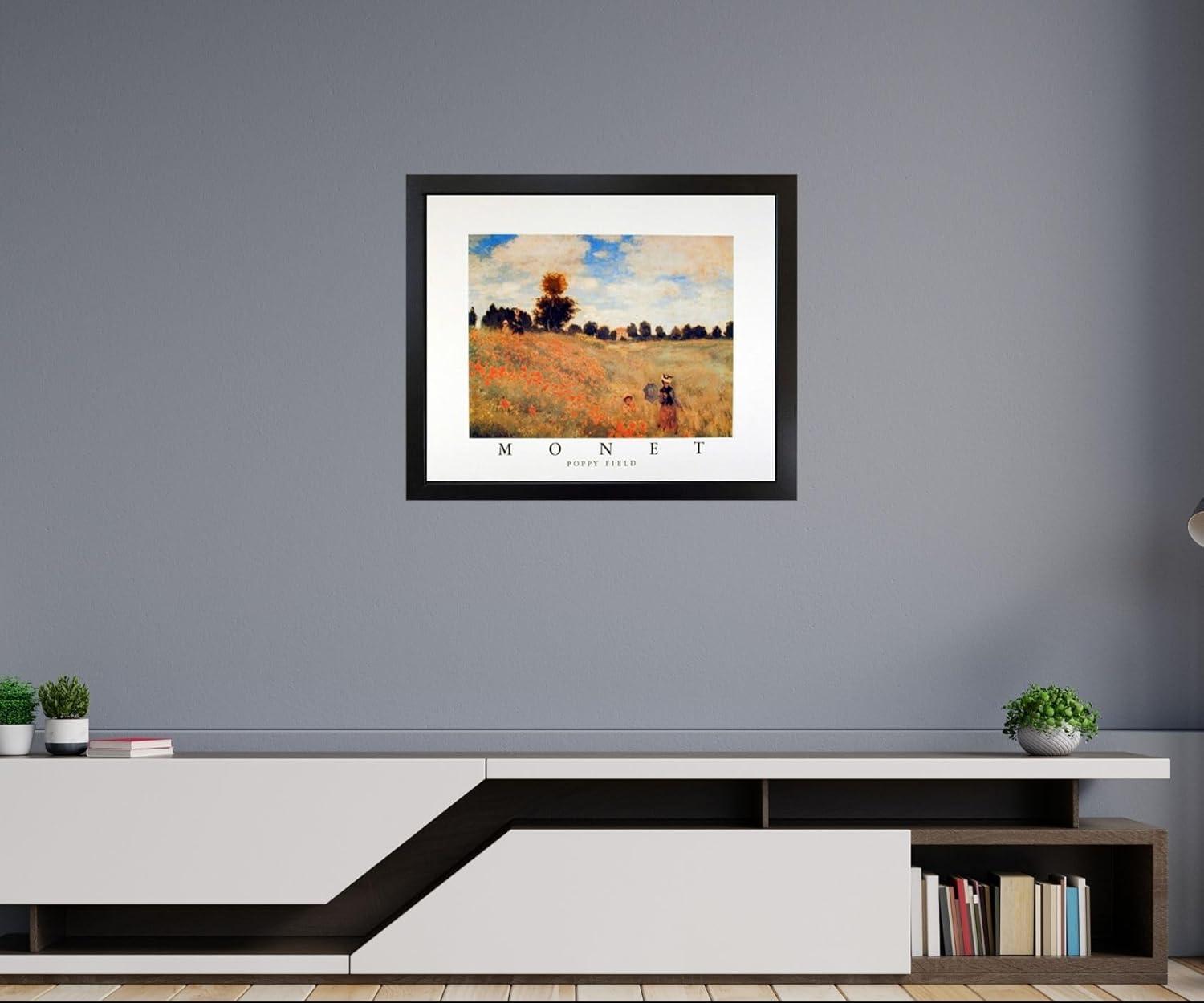 Stupell Industries The Poppy Field Monet Classic Painting Framed Wall Art by Claude Monet