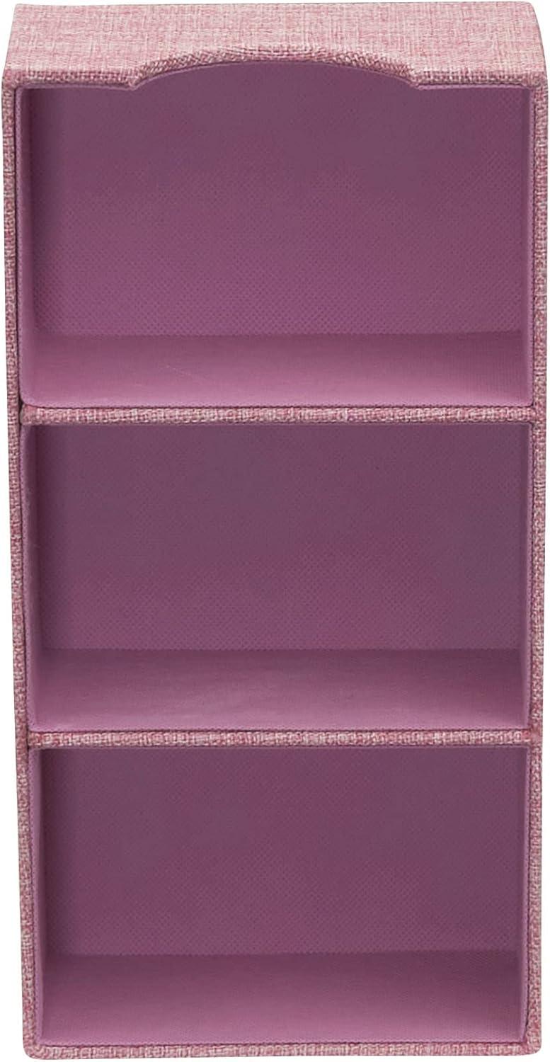 Household Essentials Set of 2 3-Section Drawer Trays Carnation Pink