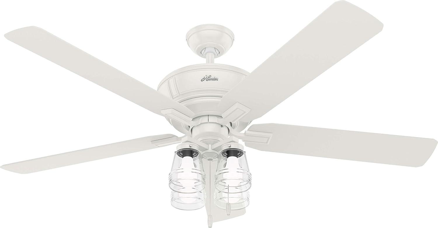 60" Grantham 5 - Blade Standard Ceiling Fan with Pull Chain and Light Kit Included