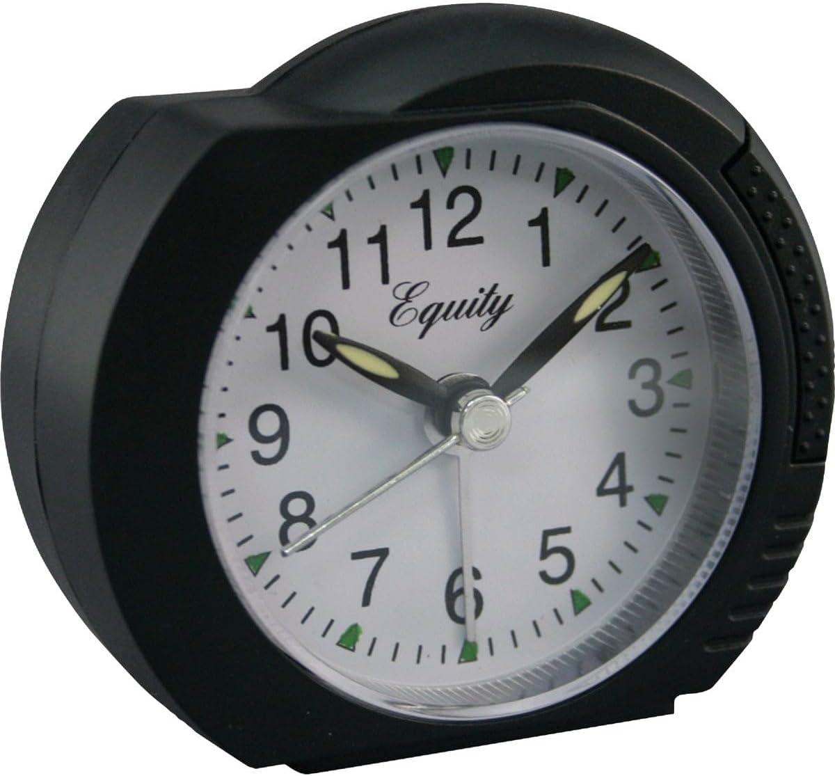 Equity by La Crosse 27001 Black Analog Alarm Clock