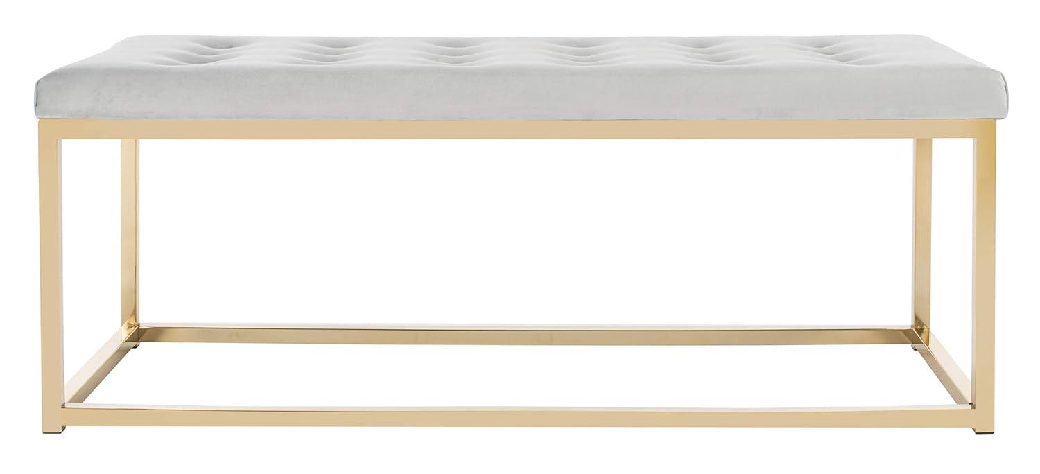 Reynolds Bench - FOX6225 - Grey/Brass - Safavieh Couture