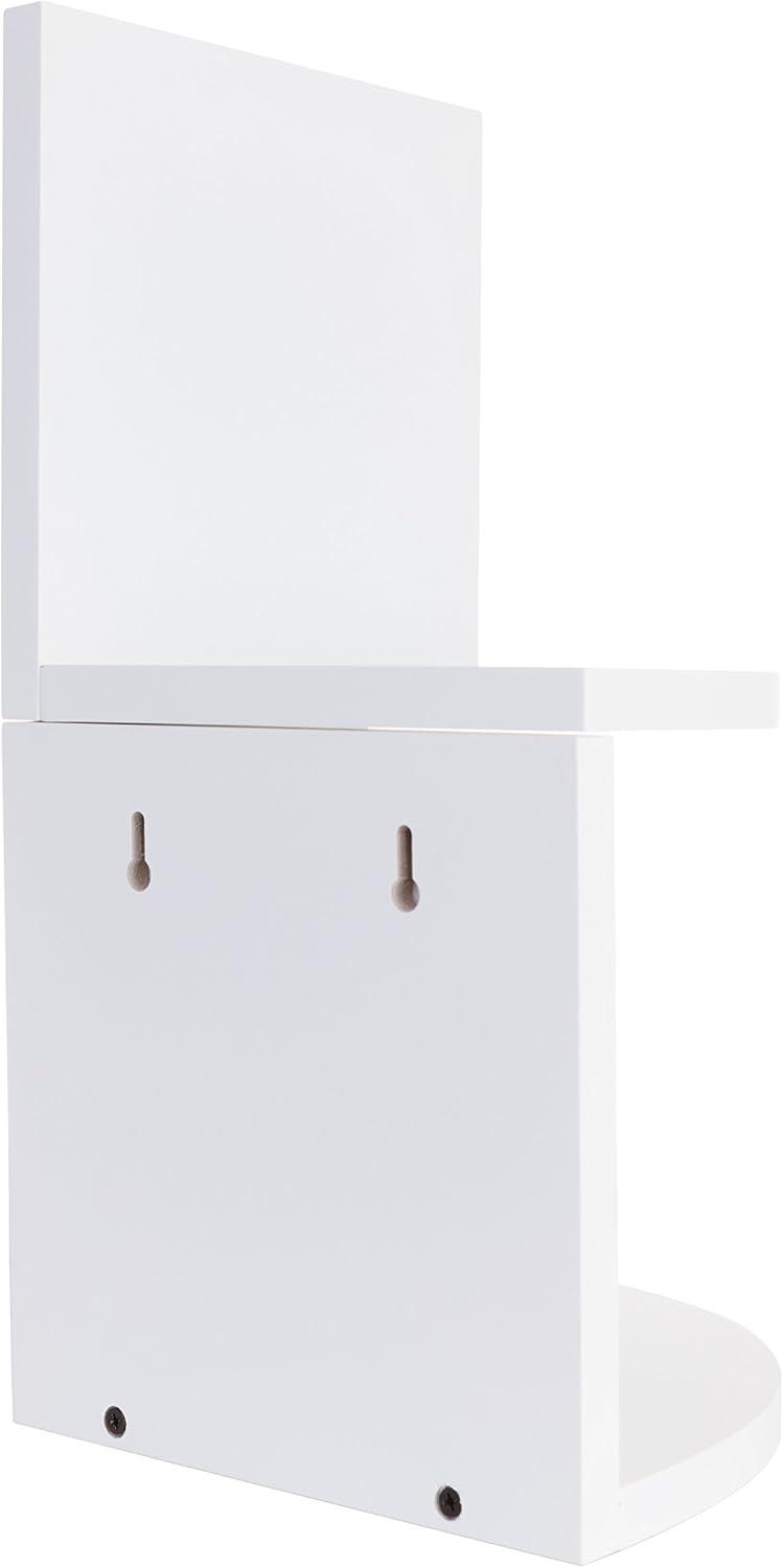 Black Wood Floating Corner Shelves Set for Wall