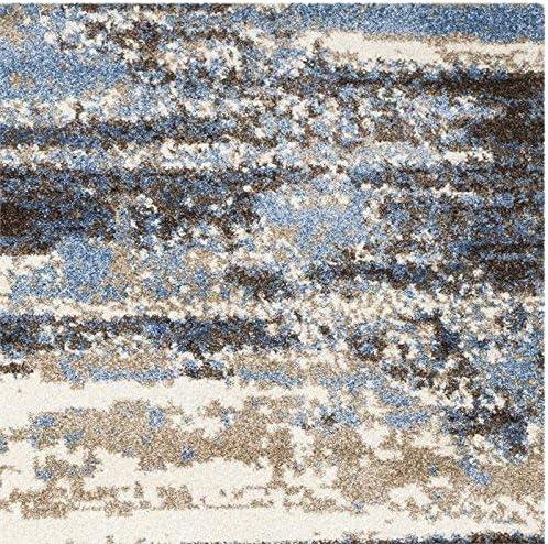Retro RET2138 Power Loomed Indoor Area Rug - Cream/Blue - 6'x6' - Safavieh.