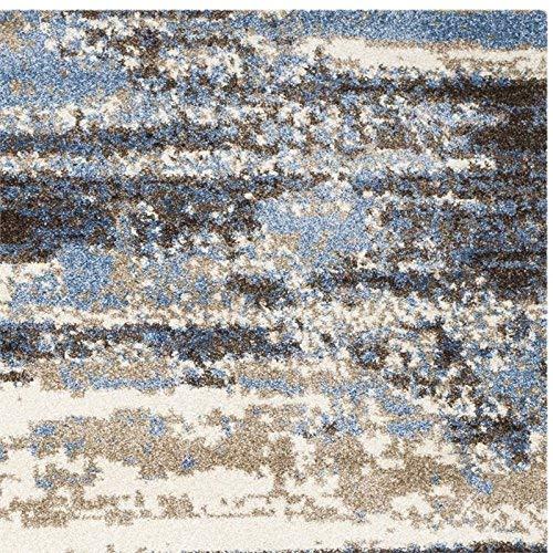 Retro RET2138 Power Loomed Indoor Area Rug - Cream/Blue - 6'x6' - Safavieh.
