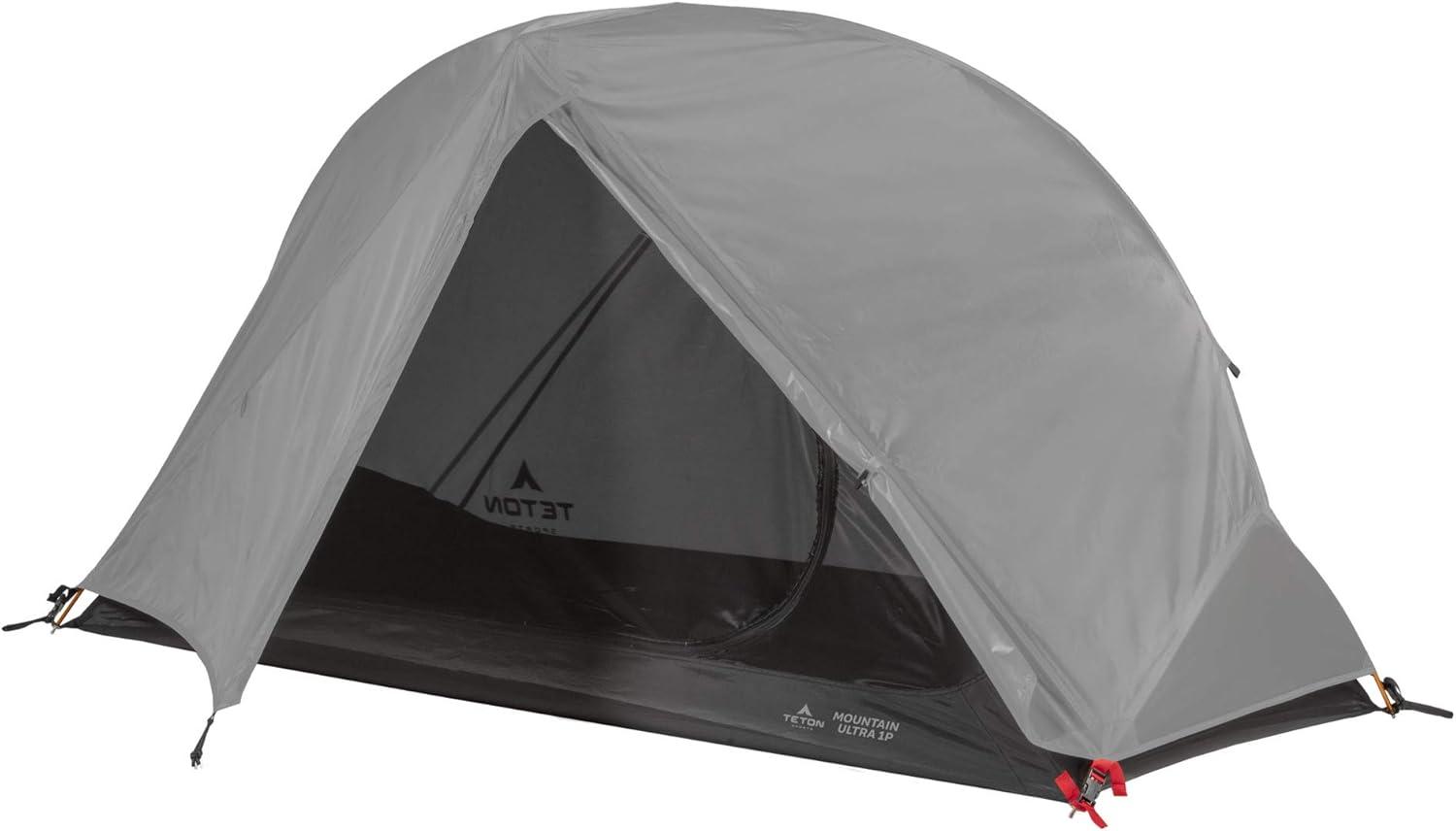 TETON Sports Mountain Ultra Tent; 1 Person Backpacking Dome Tent for Camping; Grey (2005GY)