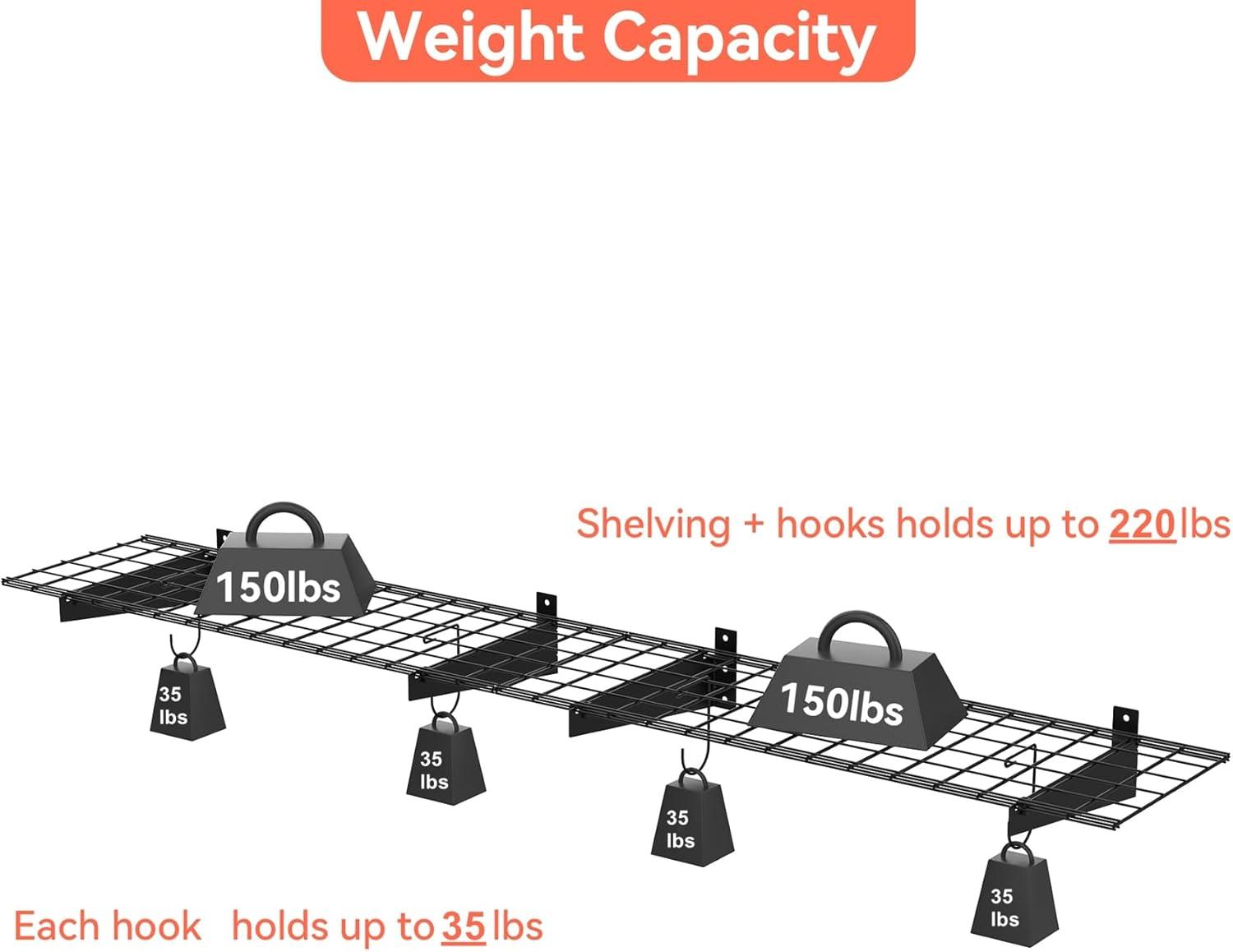 Hyloft HyLoft Steel Wall Garage Storage Shelves, Pack of 2-Shelves (Set of 2)