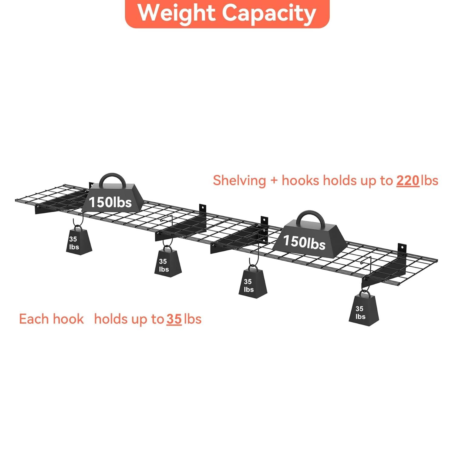 Hyloft HyLoft Steel Wall Garage Storage Shelves, Pack of 2-Shelves (Set of 2)