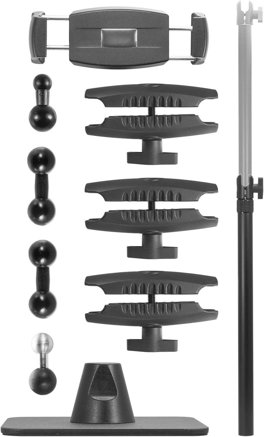 Adjustable Black Metal Overhead Phone Mount Stand for Live Streaming