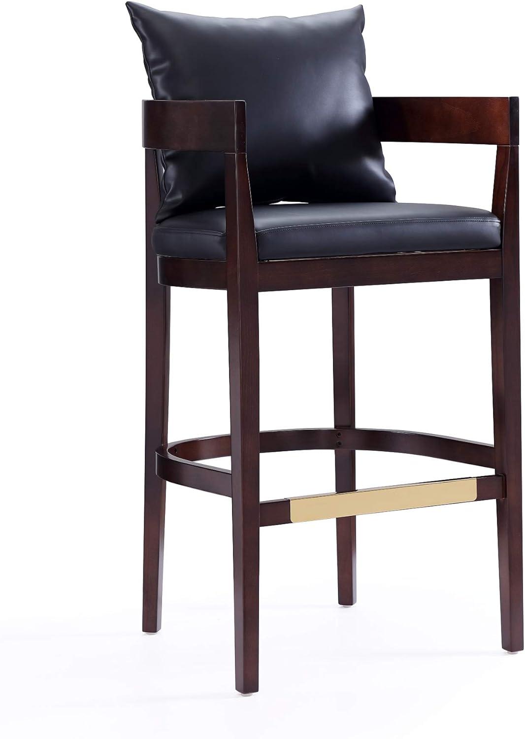 Ritz Upholstered Beech Wood Barstool - Manhattan Comfort