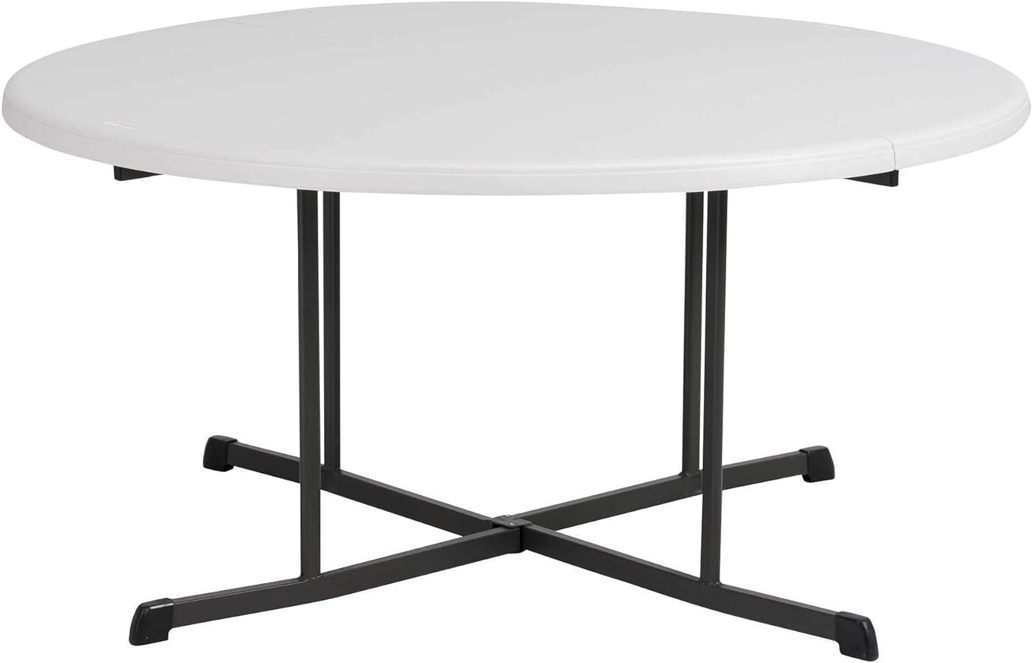 Lifetime 60 inch Round Folding Table, Indoor/Outdoor Commercial Grade, Almond (80806)