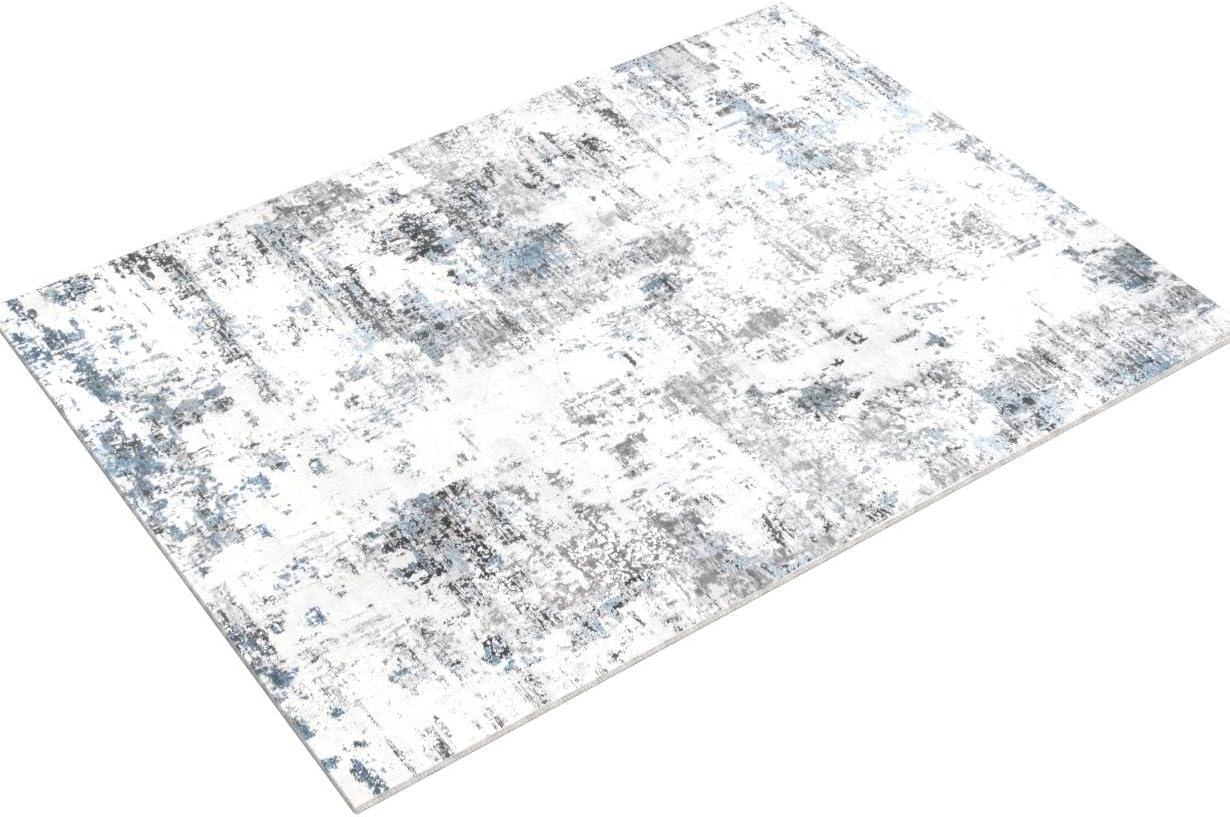 Nuloom Dali Abstract Pet Friendly Machine Washable Area Rug, 3' x 5', Blue Grey