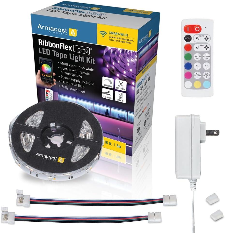 RibbonFlex Home 24V RGB+W Multicolor Smart LED Strip Light Kit