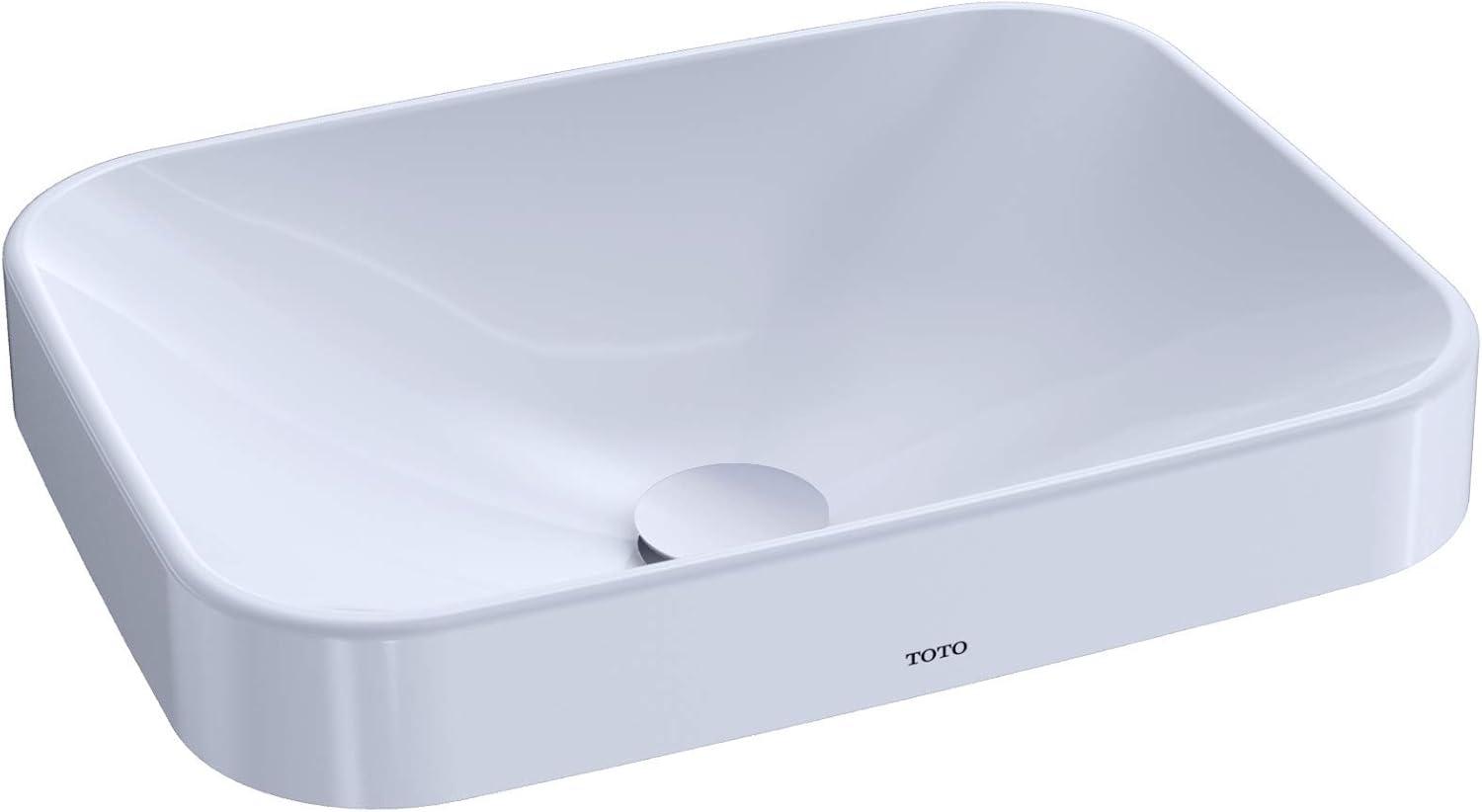 Arvina™ Vitreous China Rectangular Vessel Bathroom Sink with Overflow