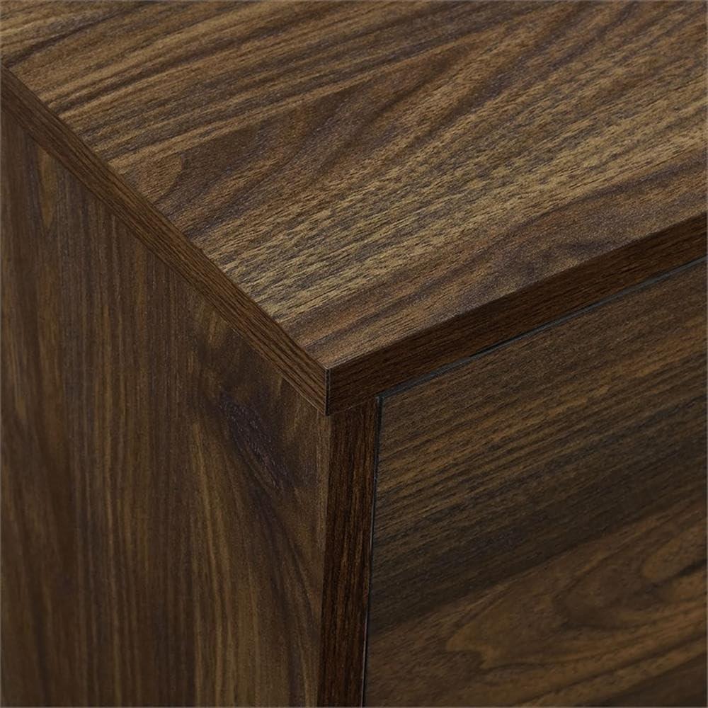 Sleek 52" Black Walnut Engineered Wood TV Stand with Storage