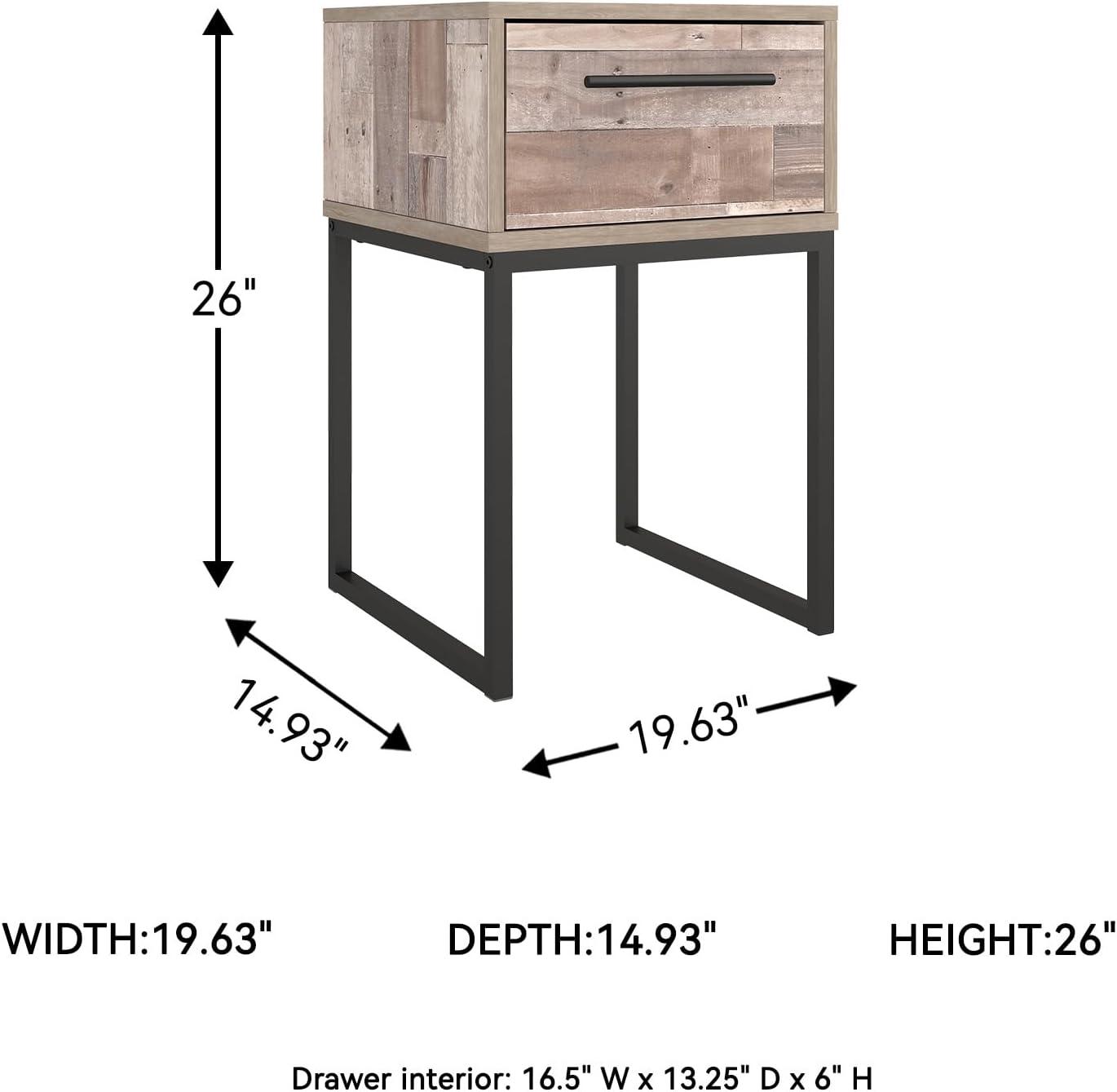 17 Stories Amayah One Drawer Wood Nightstand