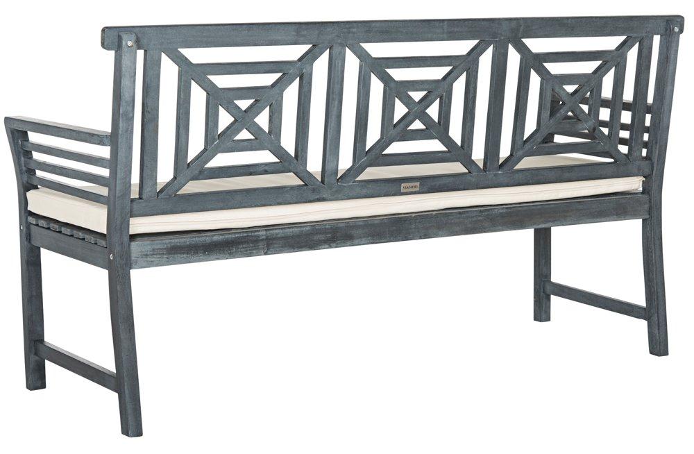 Del Mar 3 Seat Bench - Outdoor - PAT6737 - Natural/Beige - Safavieh