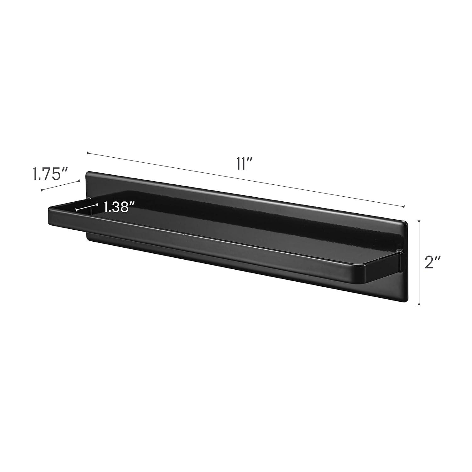Yamazaki Home 3100 11.02" Magnetic Kitchen Dish Towel Hanger Rack Wall Mounted Towel Bar