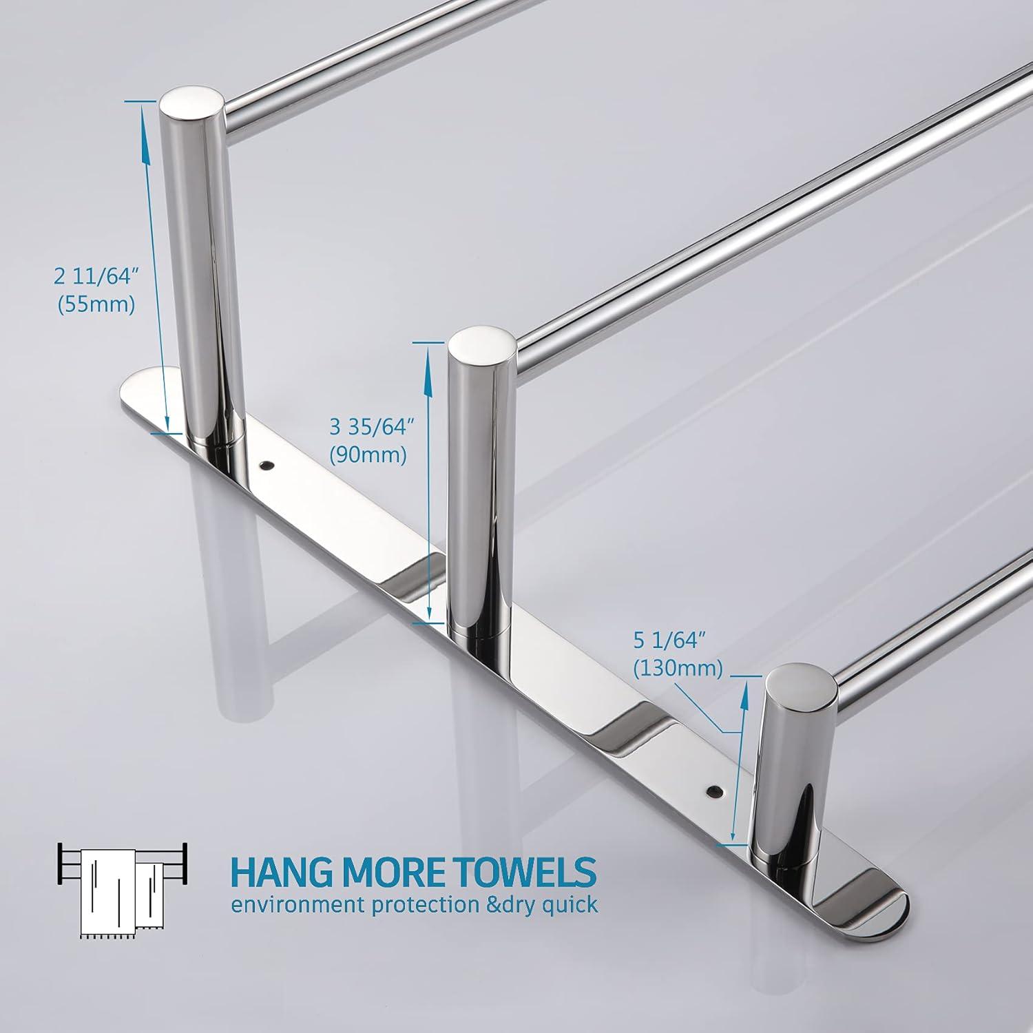 24" Bathroom Towel Bar Wall Mounted