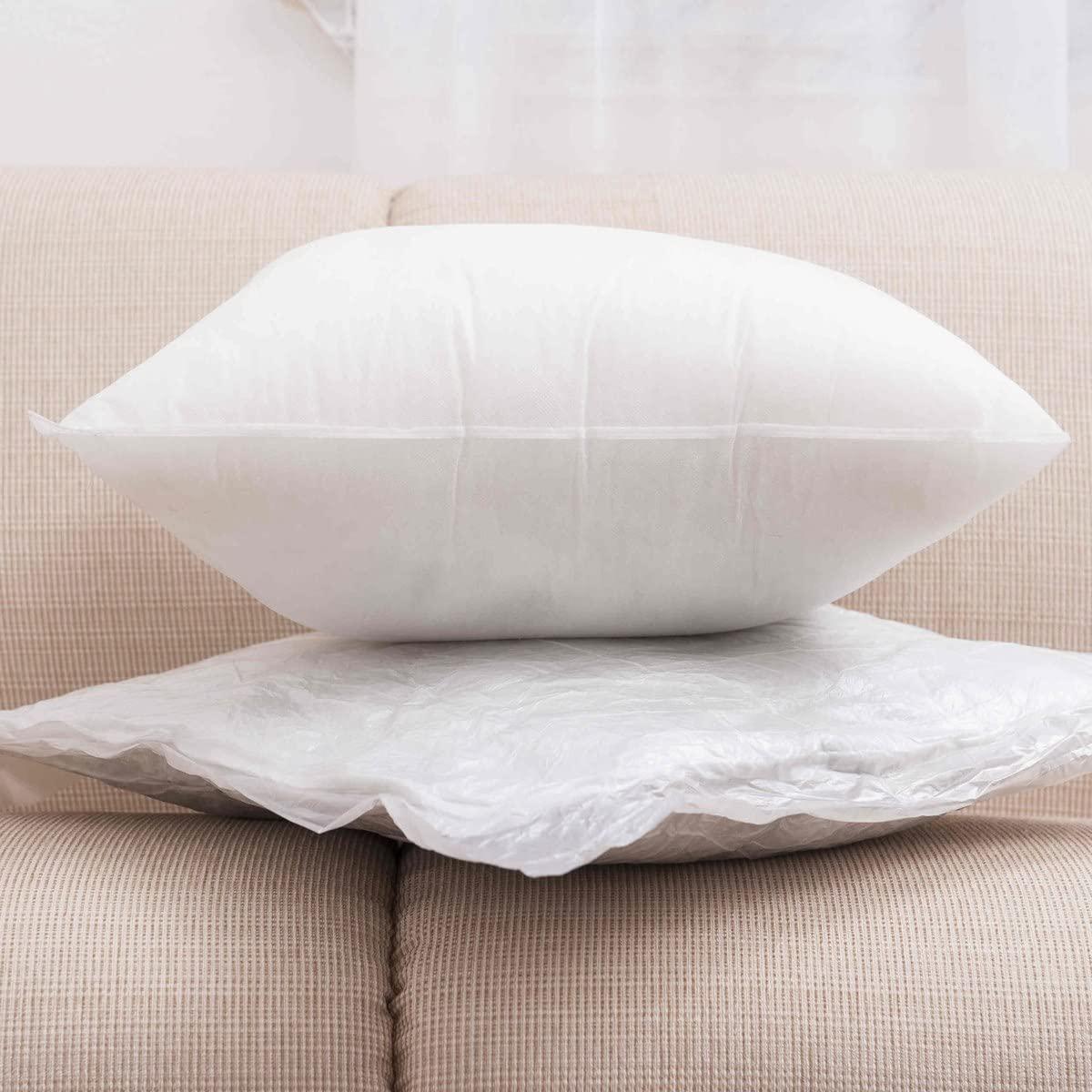 THROW PILLOW, SOFA PILLOW, OUT DOOR PILLOW, COUCH PILLOW, BEDDING PILLOW Inserts (Set of 2, White), 18x18 Inches - Lightweight Fillers for Sofa, Bed, and Home Décor (18x18 Inch (Pack of 2)