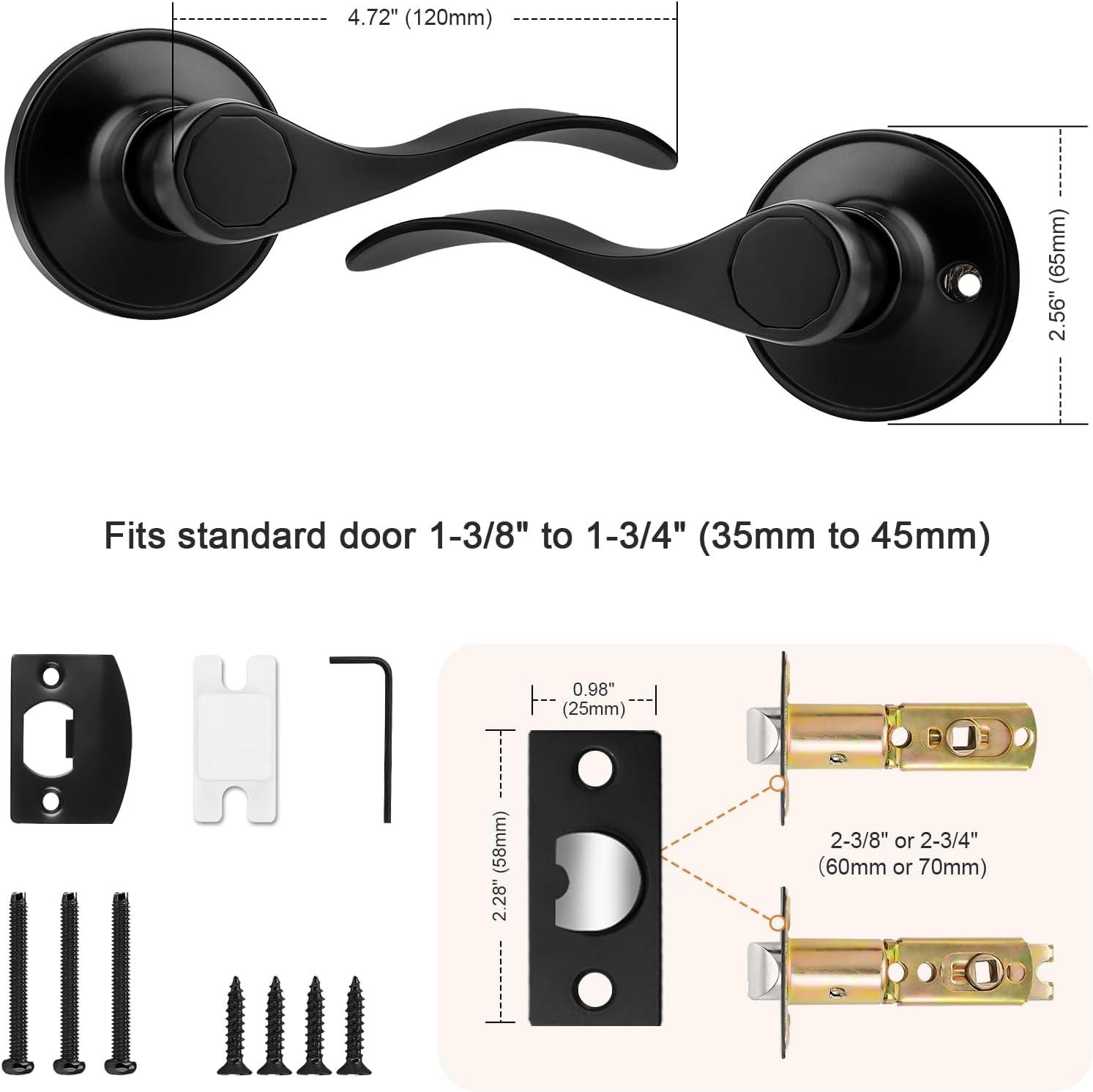 Passage Door Lever with Round Rosette