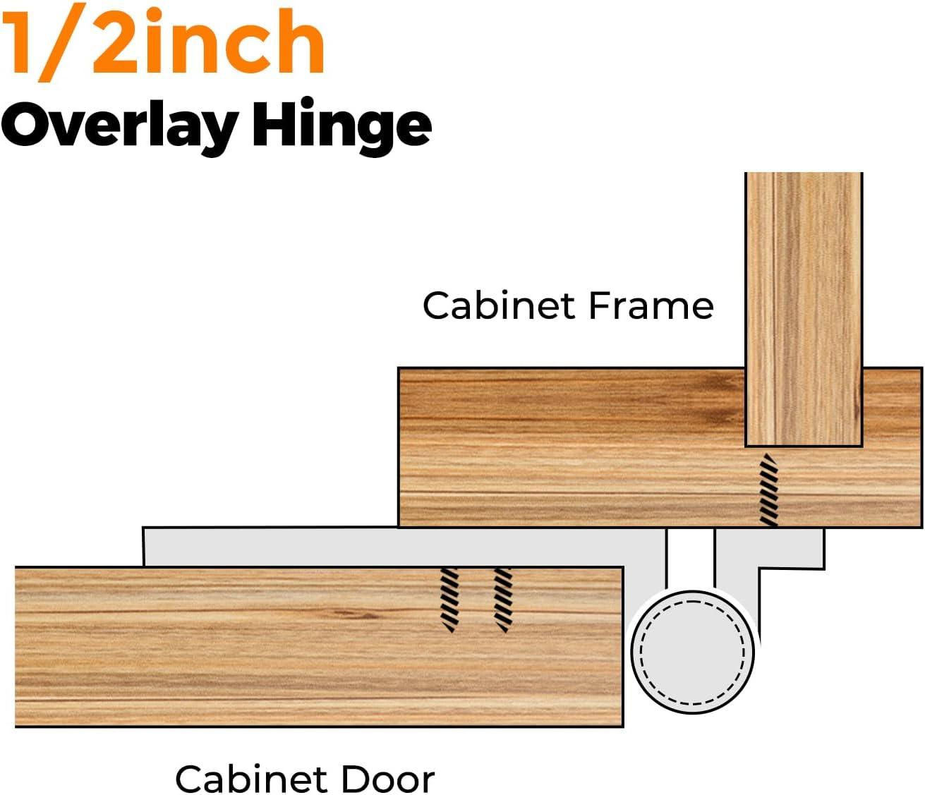 Matte Black Semi-Concealed Self-Closing Cabinet Hinges