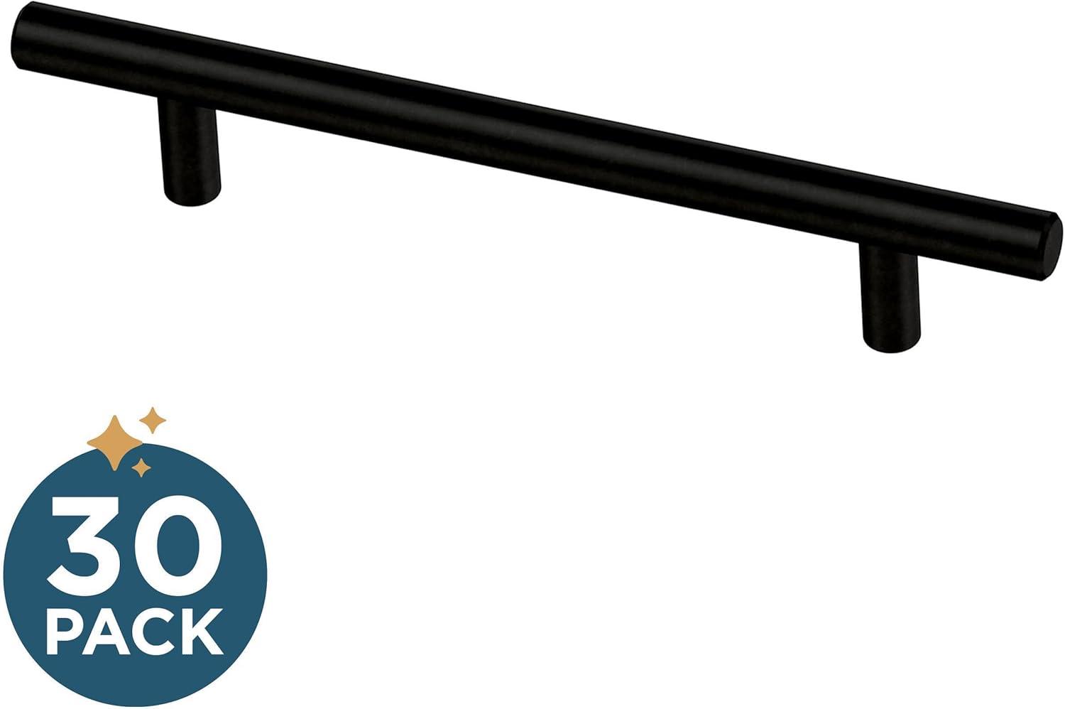 Matte Black Brass Modern Bar Cabinet Pull with Mounting Hardware