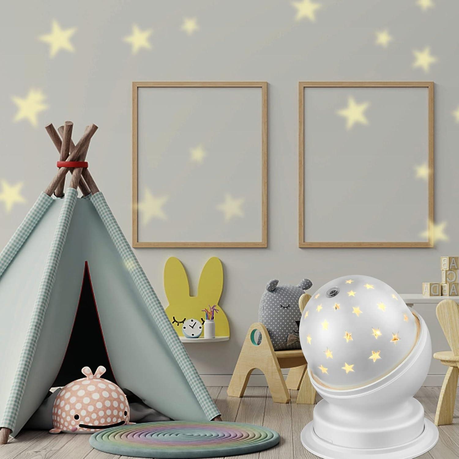 Star Night Light for Kids Girls Night Light Plug in Night Light for Kids with Timer,1 Pack,3000K,White