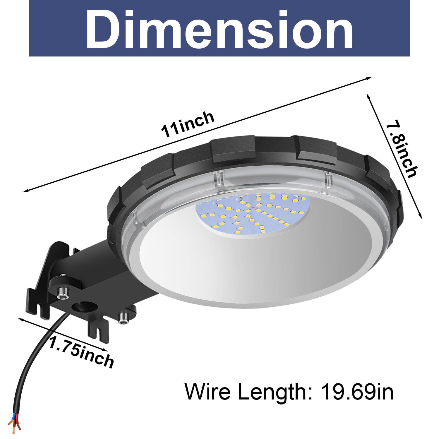 LED Barn Light, Dusk to Dawn Outdoor Lighting with 100W 10000LM 5000K Daylight, IP65 Waterproof Outdoor Security Flood Lights for Garage Yard Street Warehouse Use