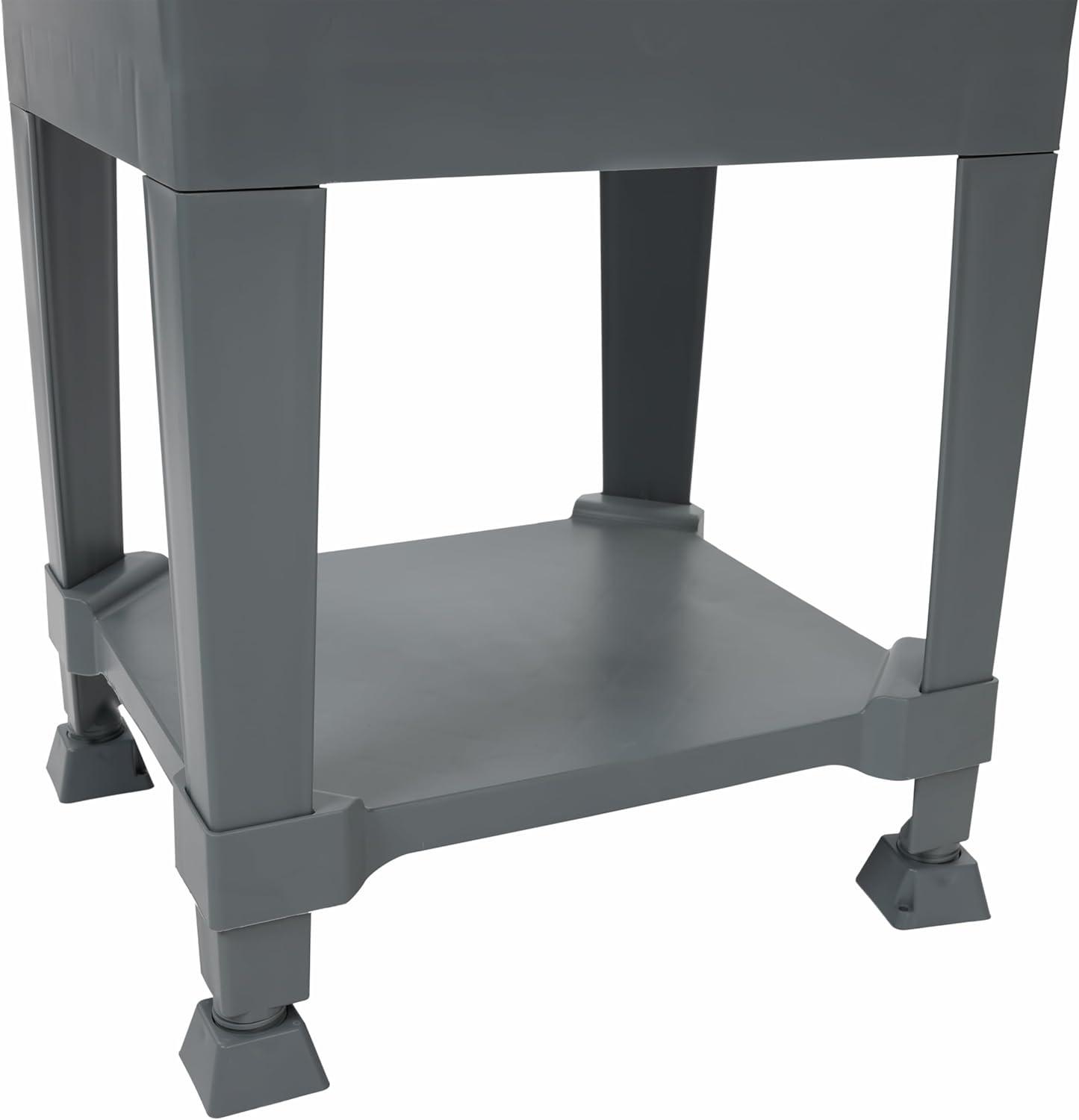 UTILITYSINKS Plastic 24" Compact Workshop Freestanding Laundry Sink with Faucet