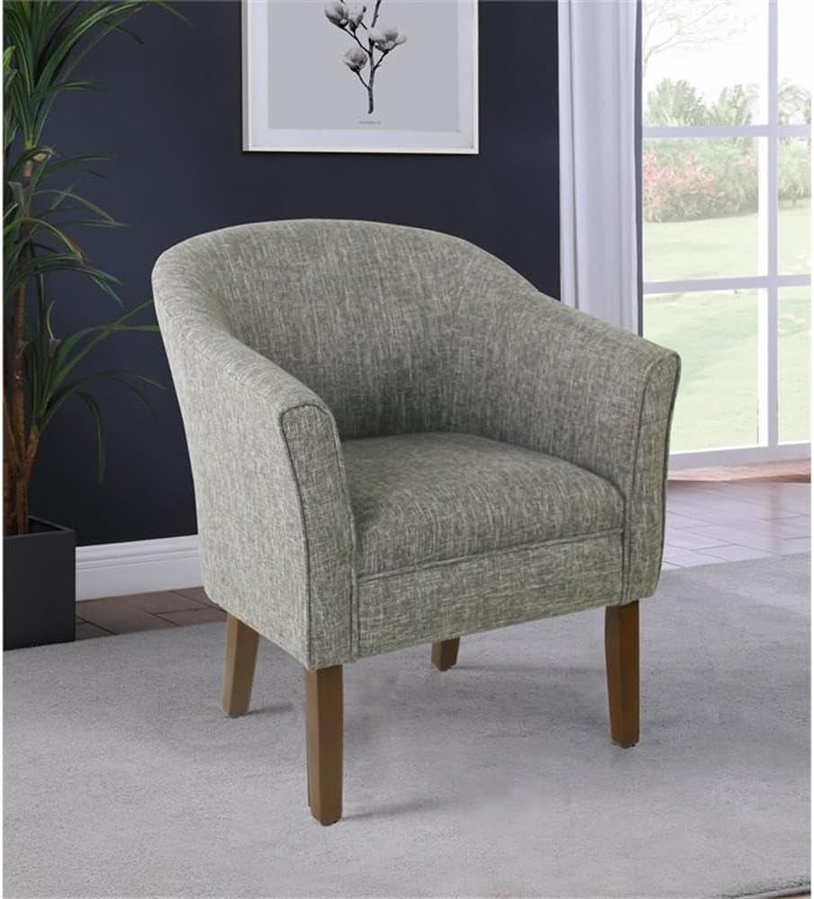 Modern Barrel Accent Chair Gray - HomePop: Upholstered Side Chair for Bedroom & Living Room, Comfort Seating