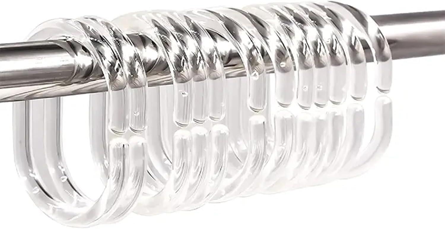 Evideco Solid Plastic Shower Curtain Hooks Rings & Reviews | Wayfair